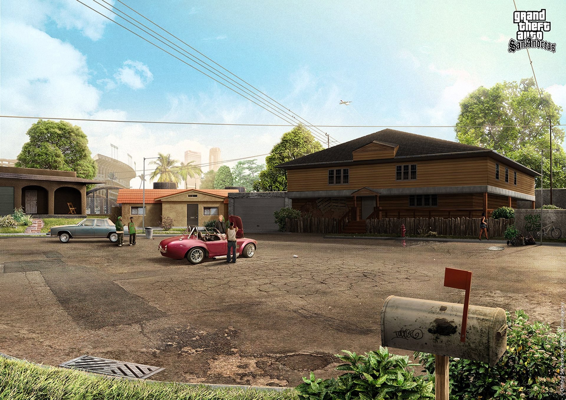 Grove Street, GTA San Andreas, Los Santos, Screenshot, Full HD, sfondo per PC