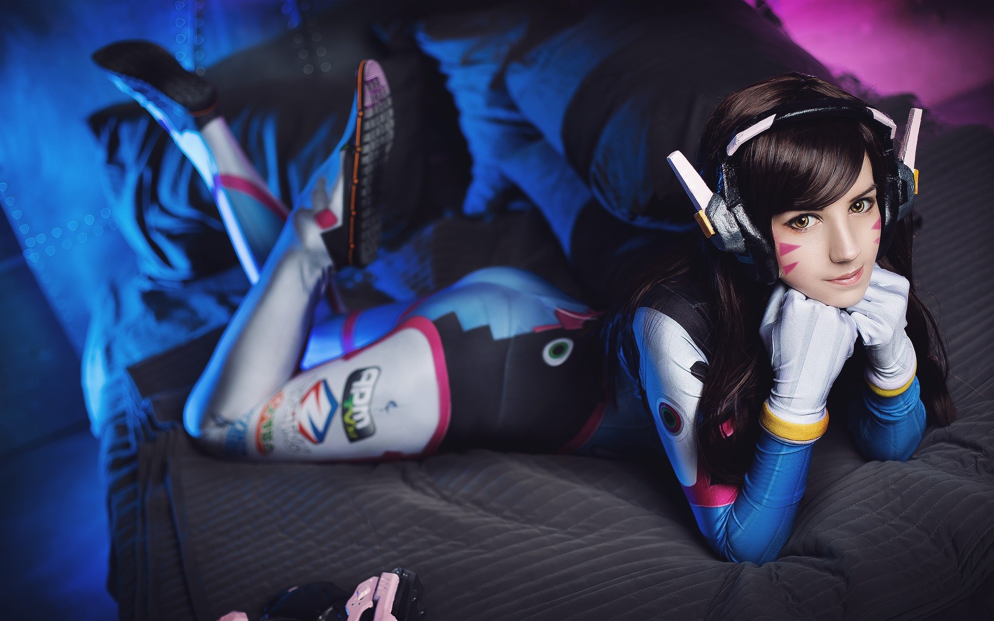 D.Va, Overwatch, Cosplay, Videogiocatrice, 2000x1250, sfondo MacBook Pro