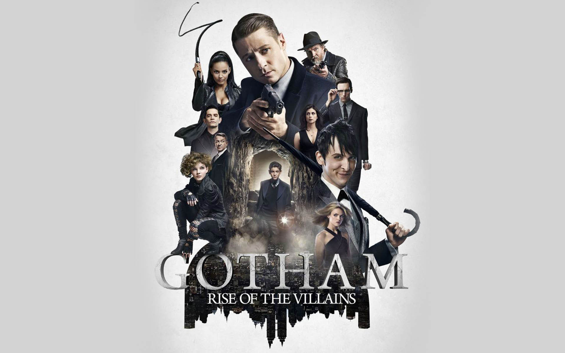 Gotham, Rise of the Villains, Cast, Poster, 16:10 Full HD, sfondo widescreen