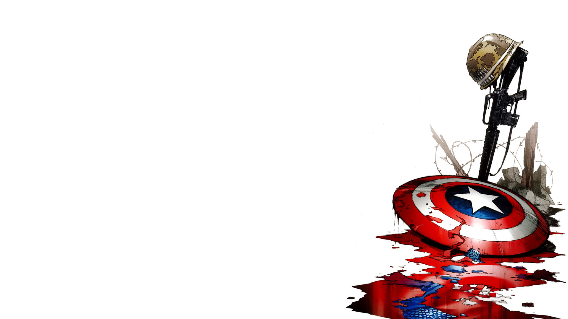 Scudo di Capitan America, Elmetto, Memoriale, Sfondo bianco, 1920x1080, wallpaper desktop