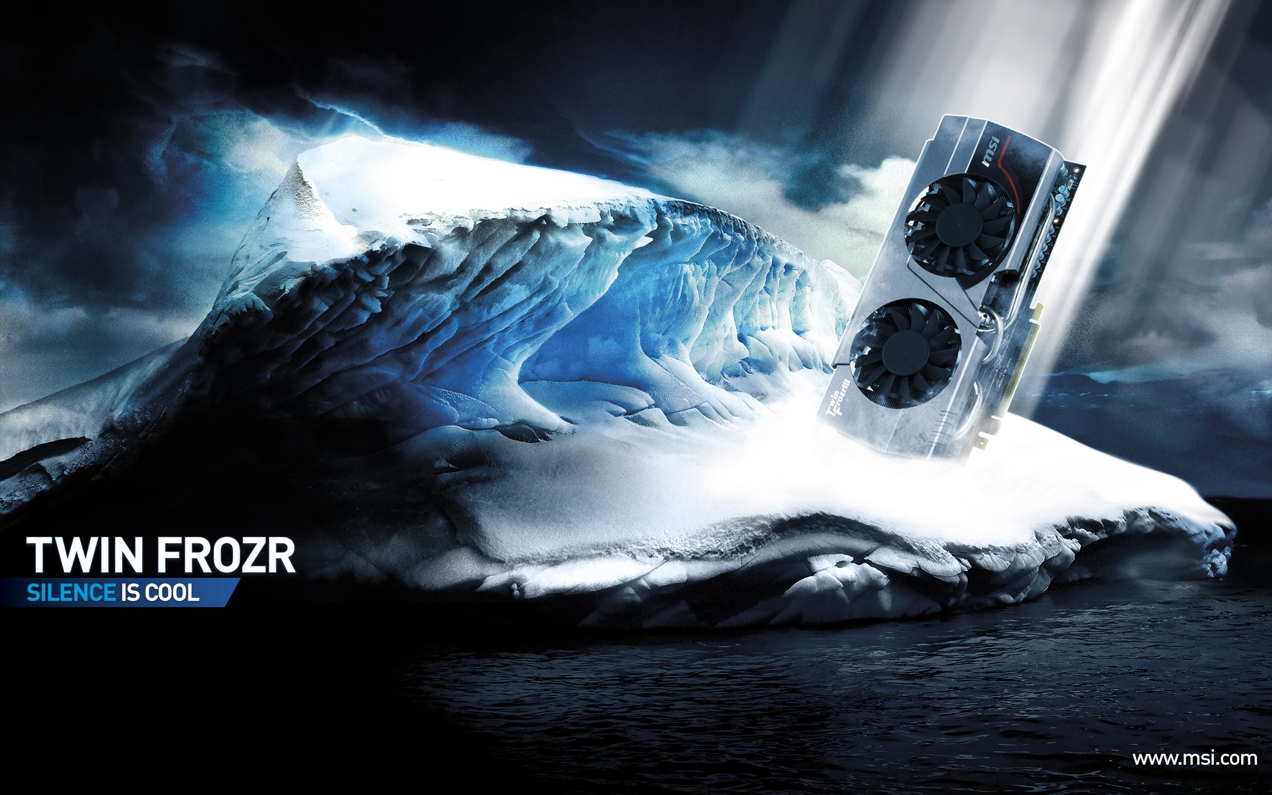 MSI Twin Frozr, Scheda video, Ghiaccio, Onda, 2560x1600, immagine di sfondo
