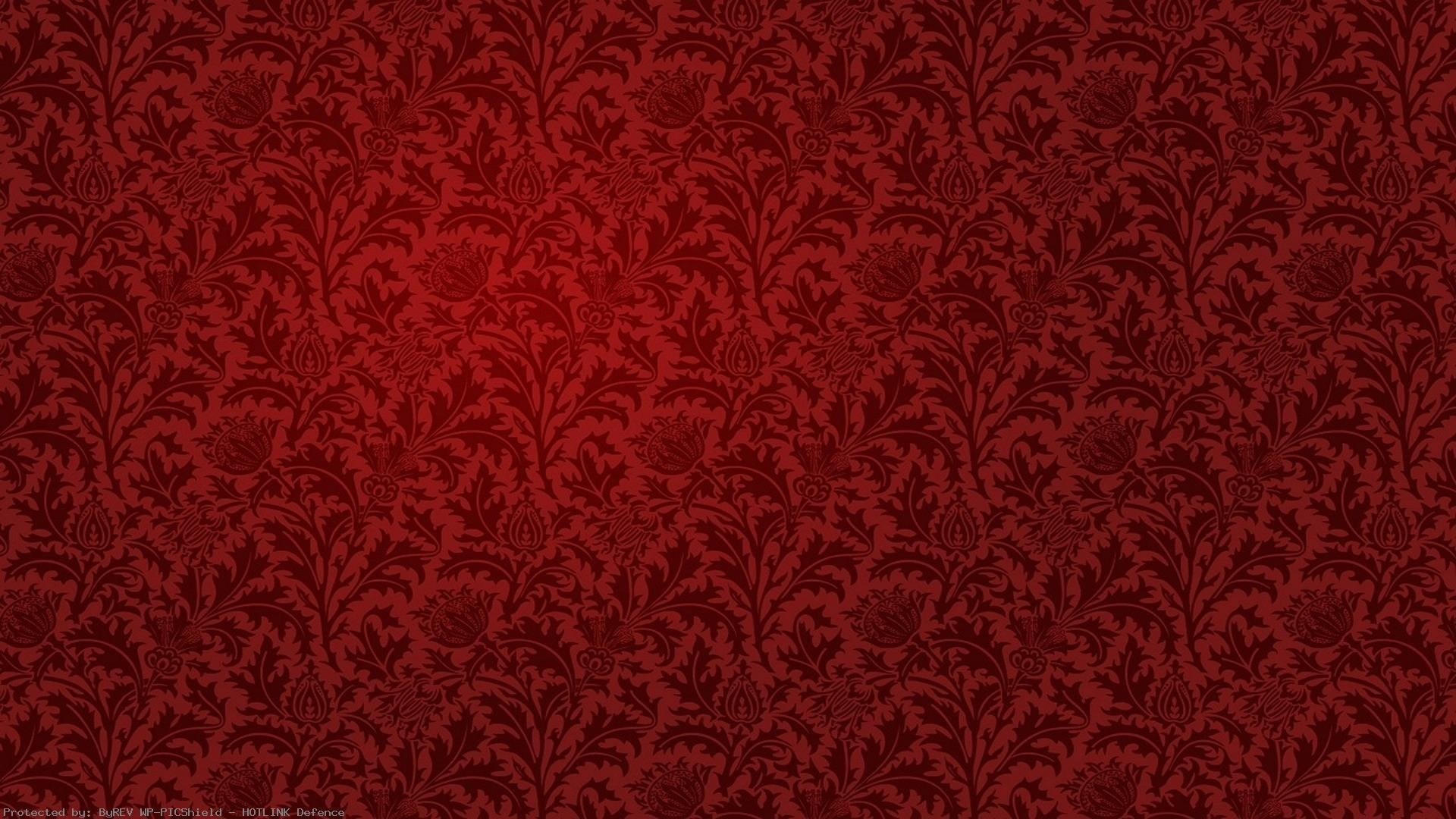 William Morris, Damasco, Rosso scuro, 16:9 Full HD, sfondo widescreen