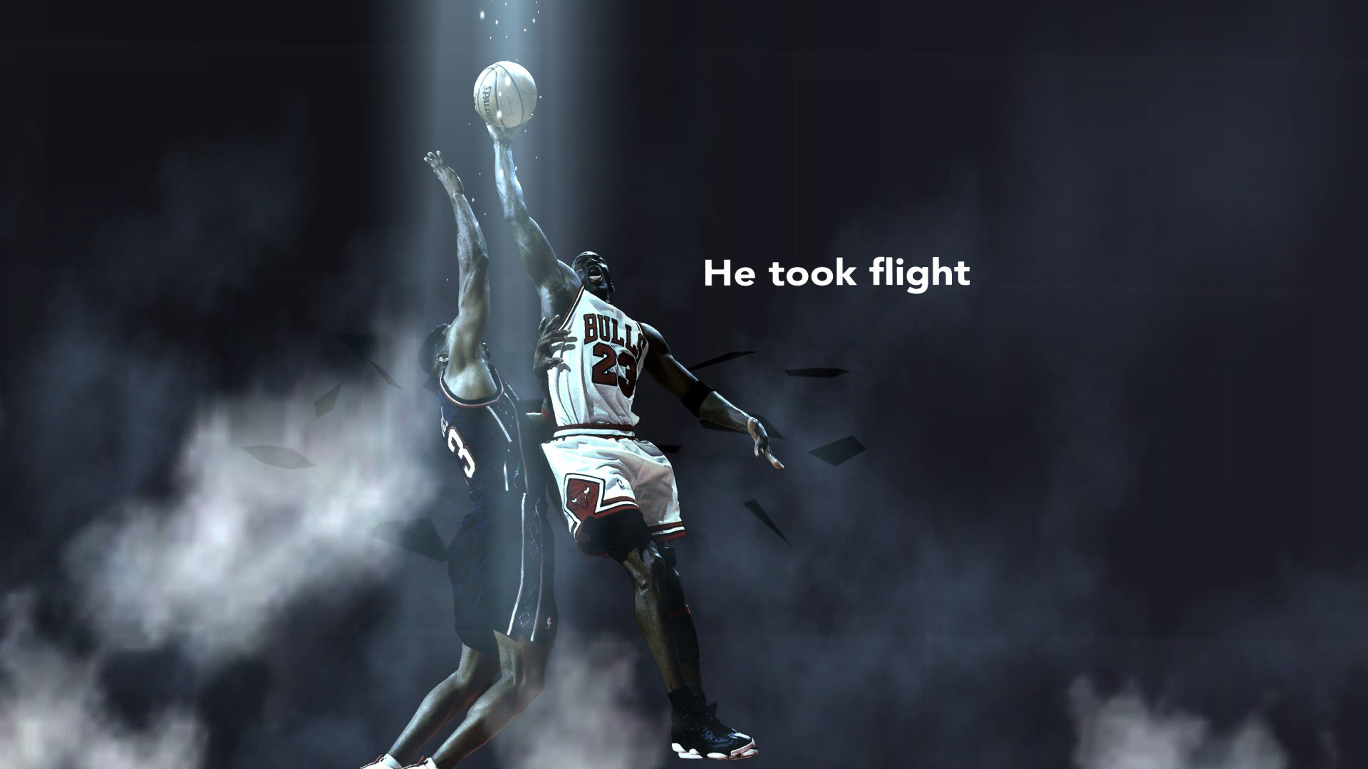 Michael Jordan, Chicago Bulls, He Took Flight, Schiacciata, Fumo, sfondo per portatile