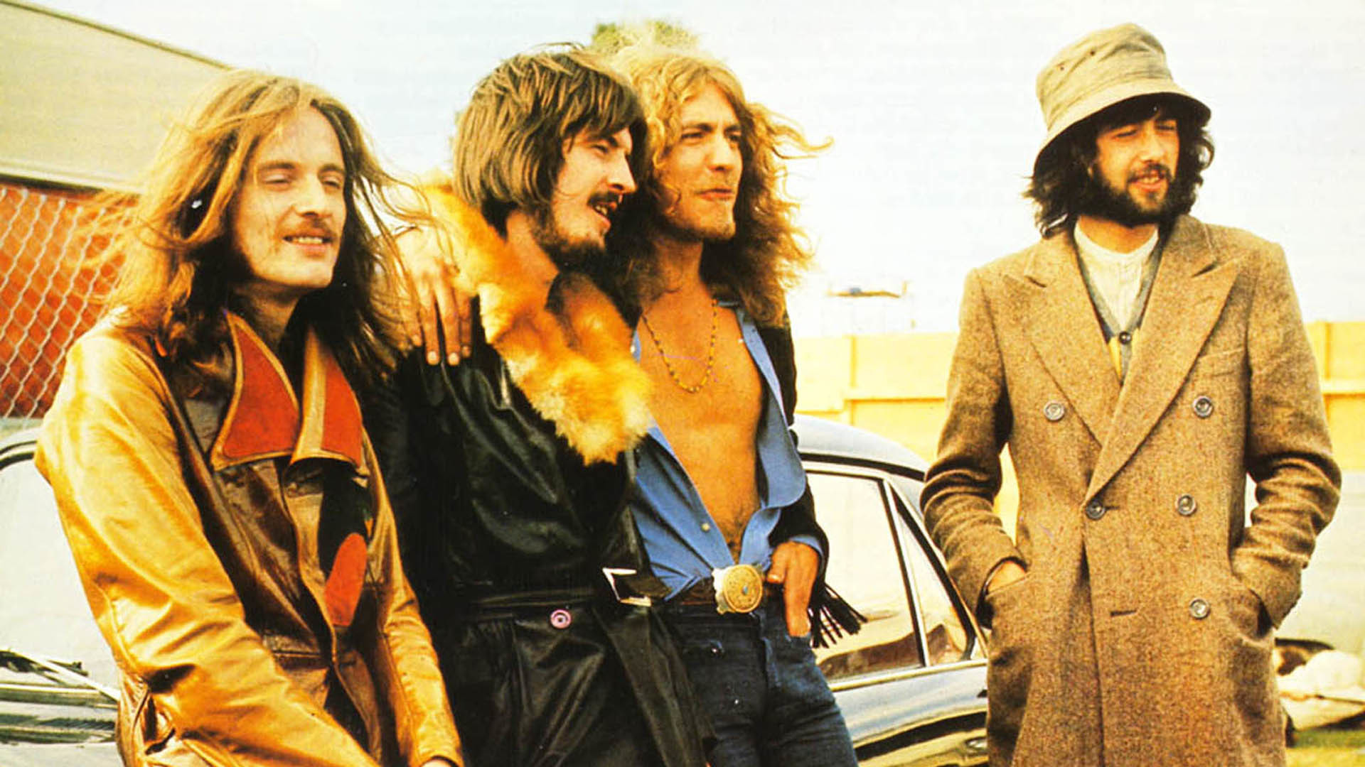 Led Zeppelin, John Paul Jones, John Bonham, Robert Plant, Jimmy Page, Foto vintage, sfondo Full HD