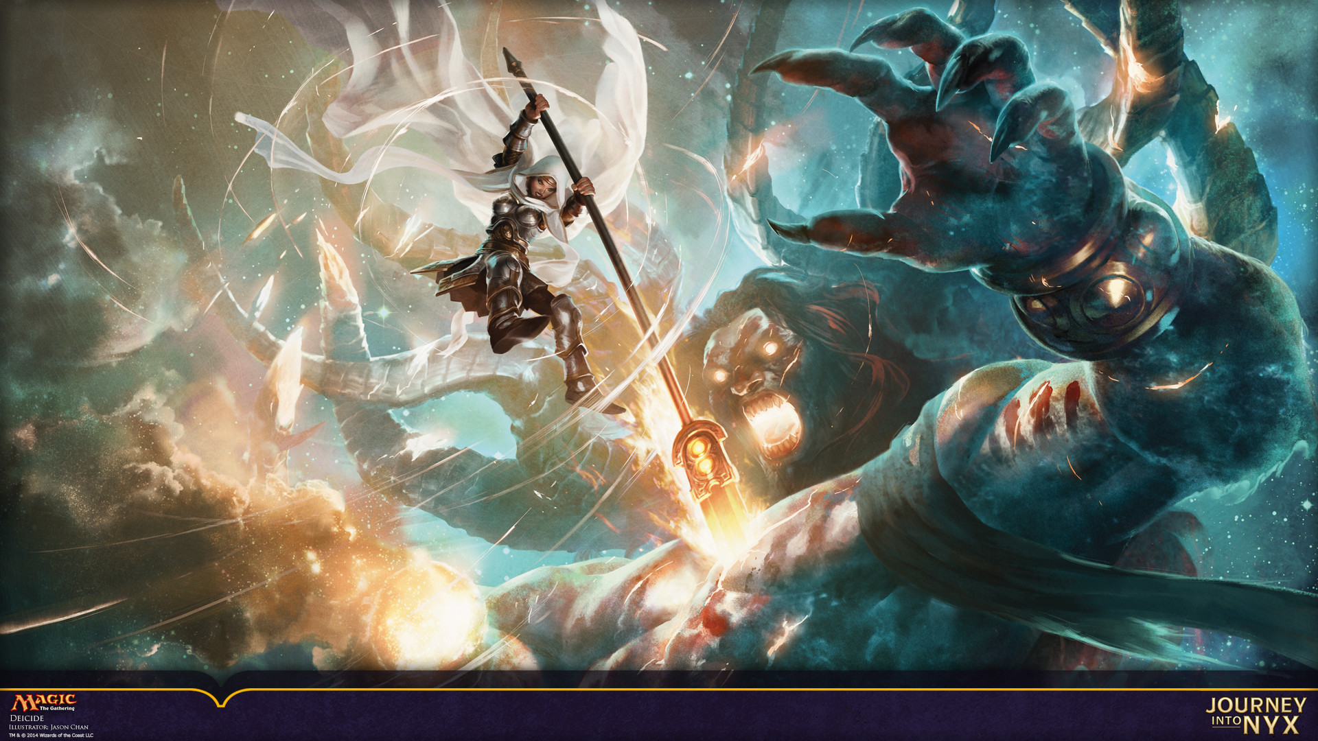 Journey into Nyx, Magic: The Gathering, Gigante, Battaglia, Full HD, sfondo desktop