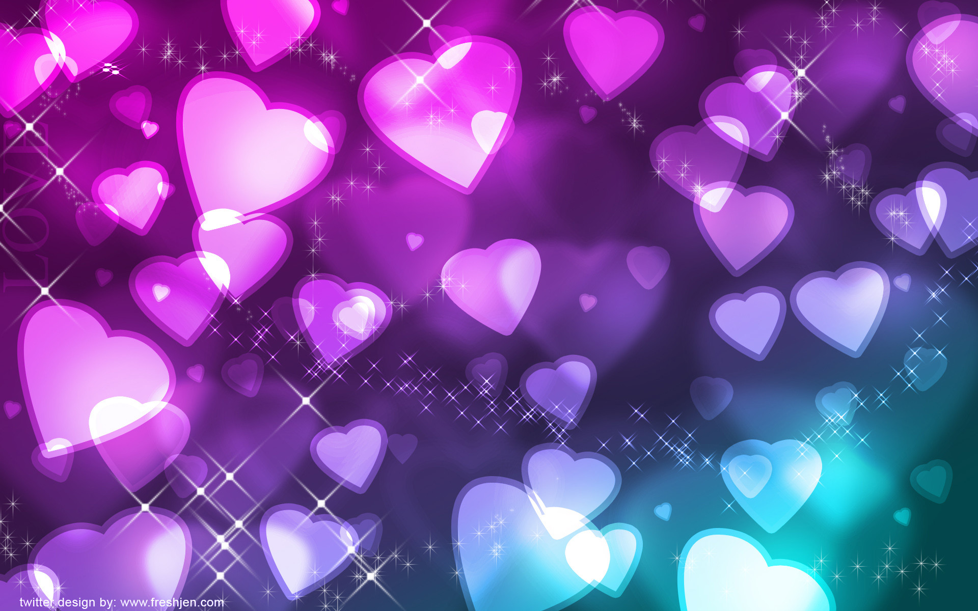 Cuori viola, Bokeh, Scintille, 1920x1200, sfondo MacBook Pro