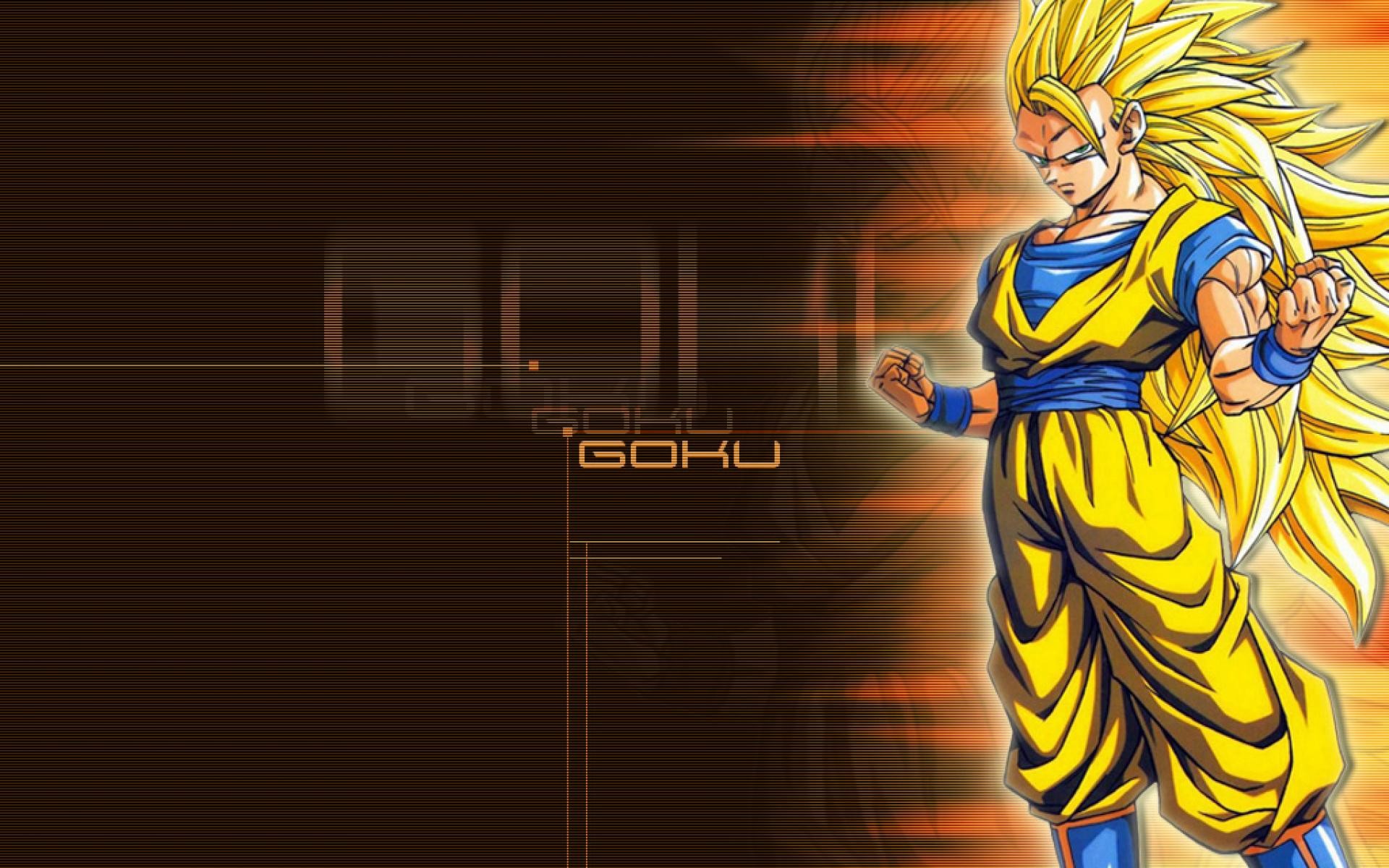 Son Goku, Super Saiyan 3, Dragon Ball Z, Tipografia, Toni scuri, sfondo MacBook Air