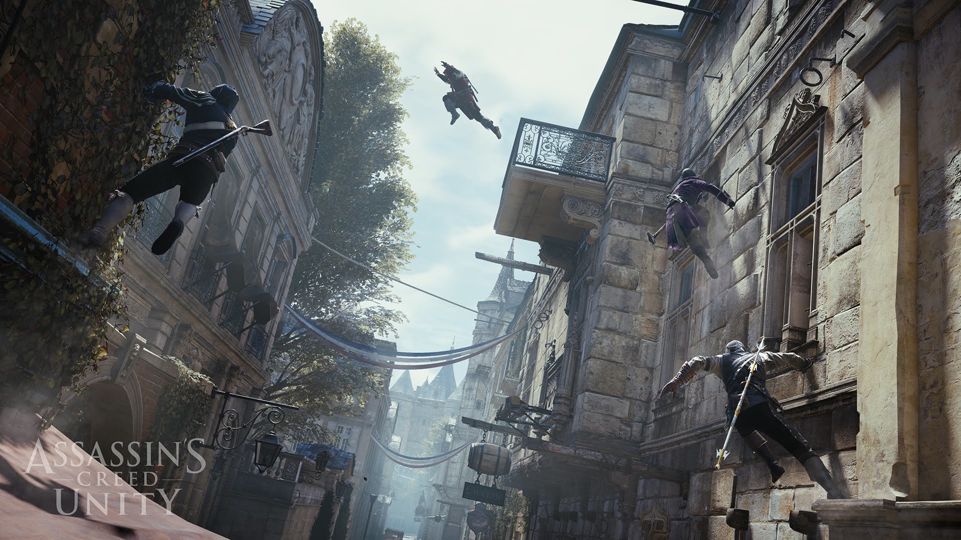 Assassin's Creed Unity, Parigi, Tetti, Corsa sui tetti, Full HD, sfondo desktop