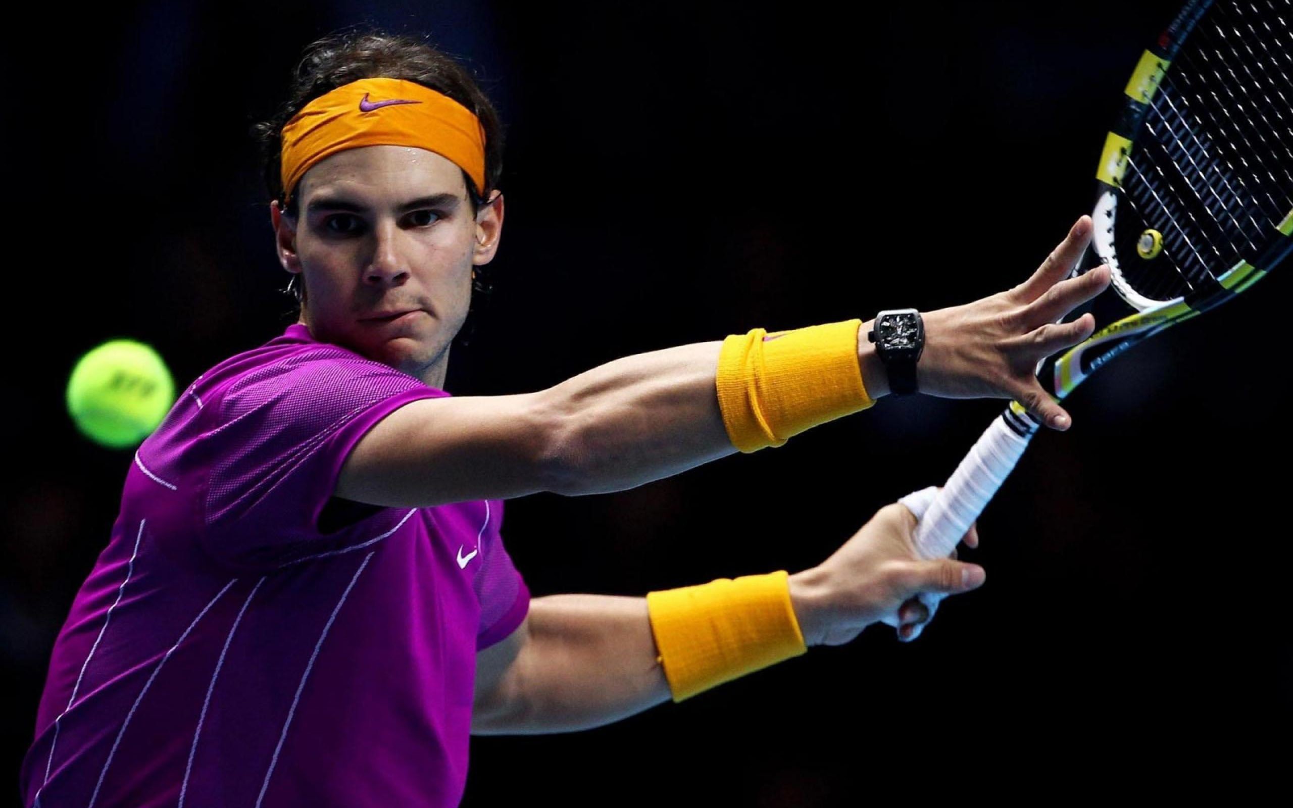 Rafael Nadal, Rovescio, Racchetta, Tennista, 2K 1600p, sfondo desktop