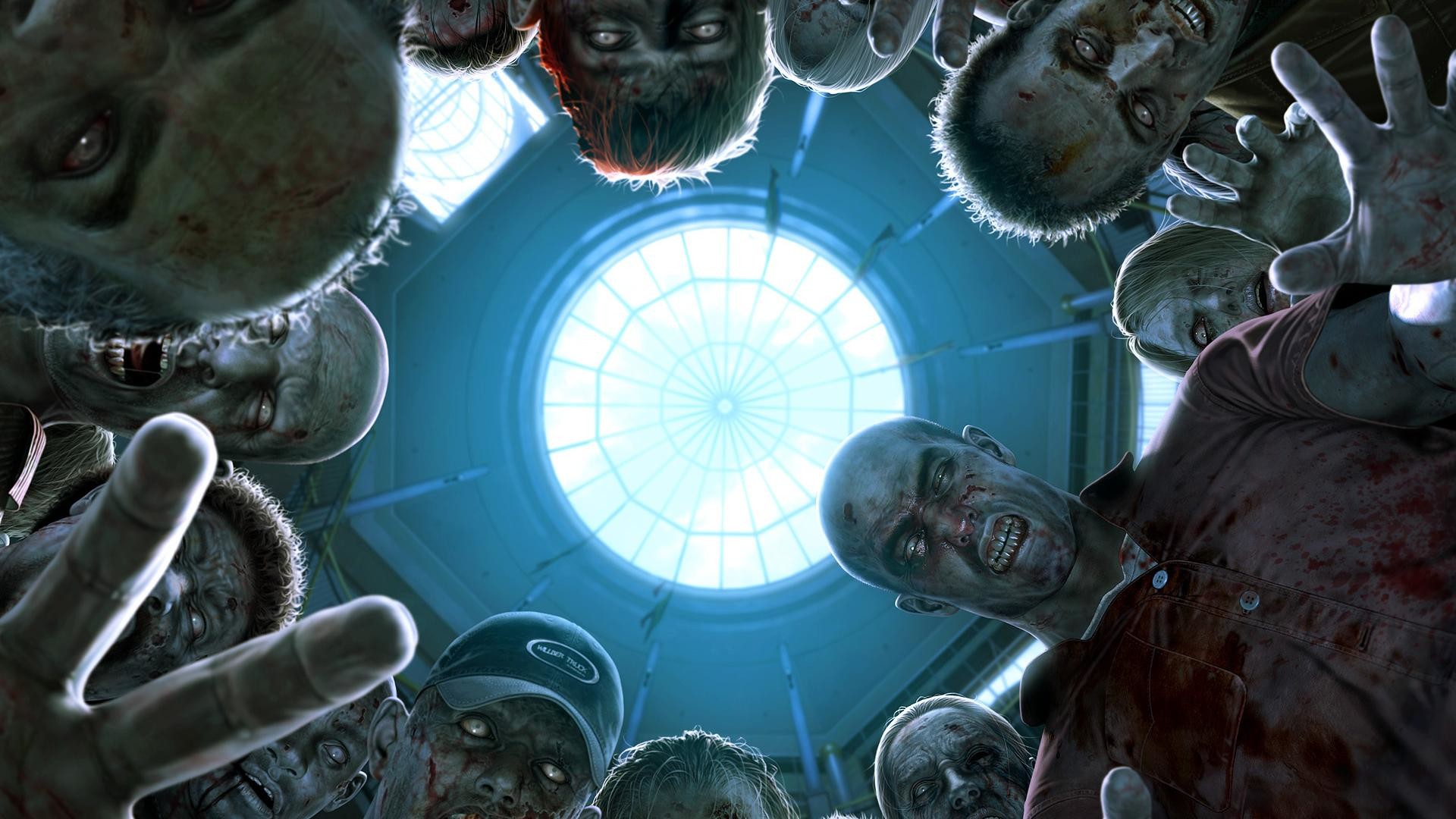 Zombi, Orda, Vista dal basso, Lucernario, Horror, Full HD, sfondo per portatile