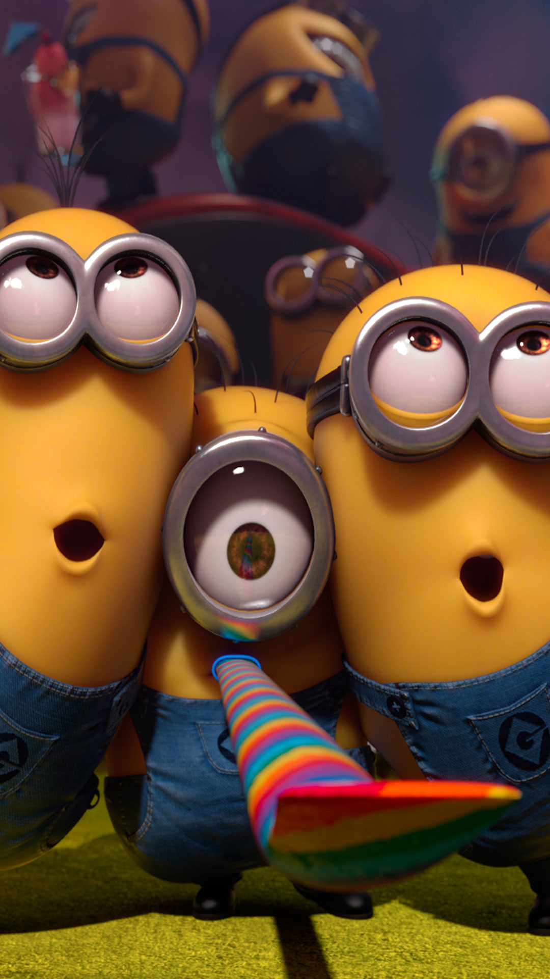 Minions, Festa, Lingua di Menelik, Primo piano, Full HD, sfondo per smartphone