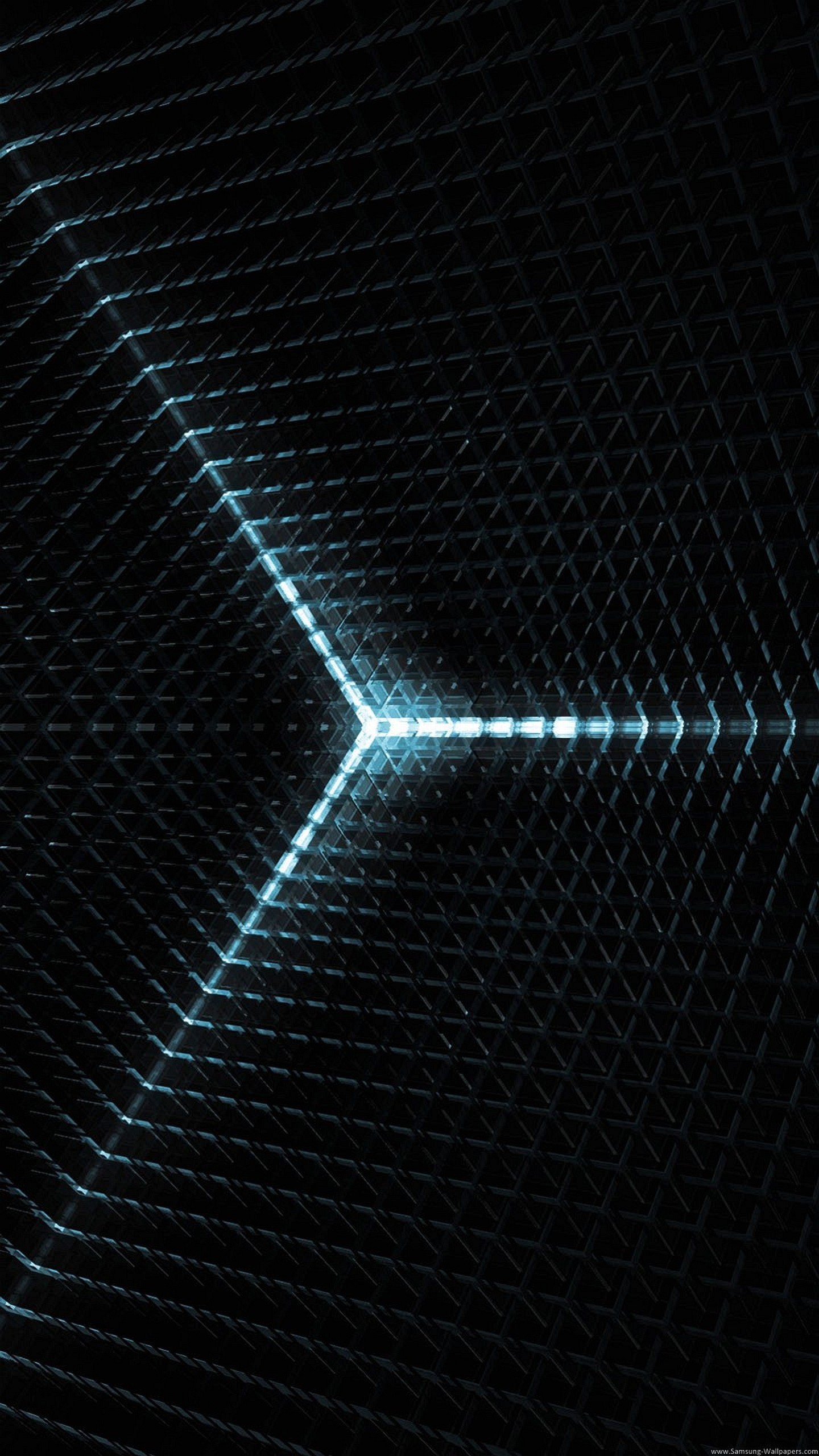 Linee luminose, Geometrico, Sfondo nero, Astratto, QHD+, schermata di blocco del cellulare