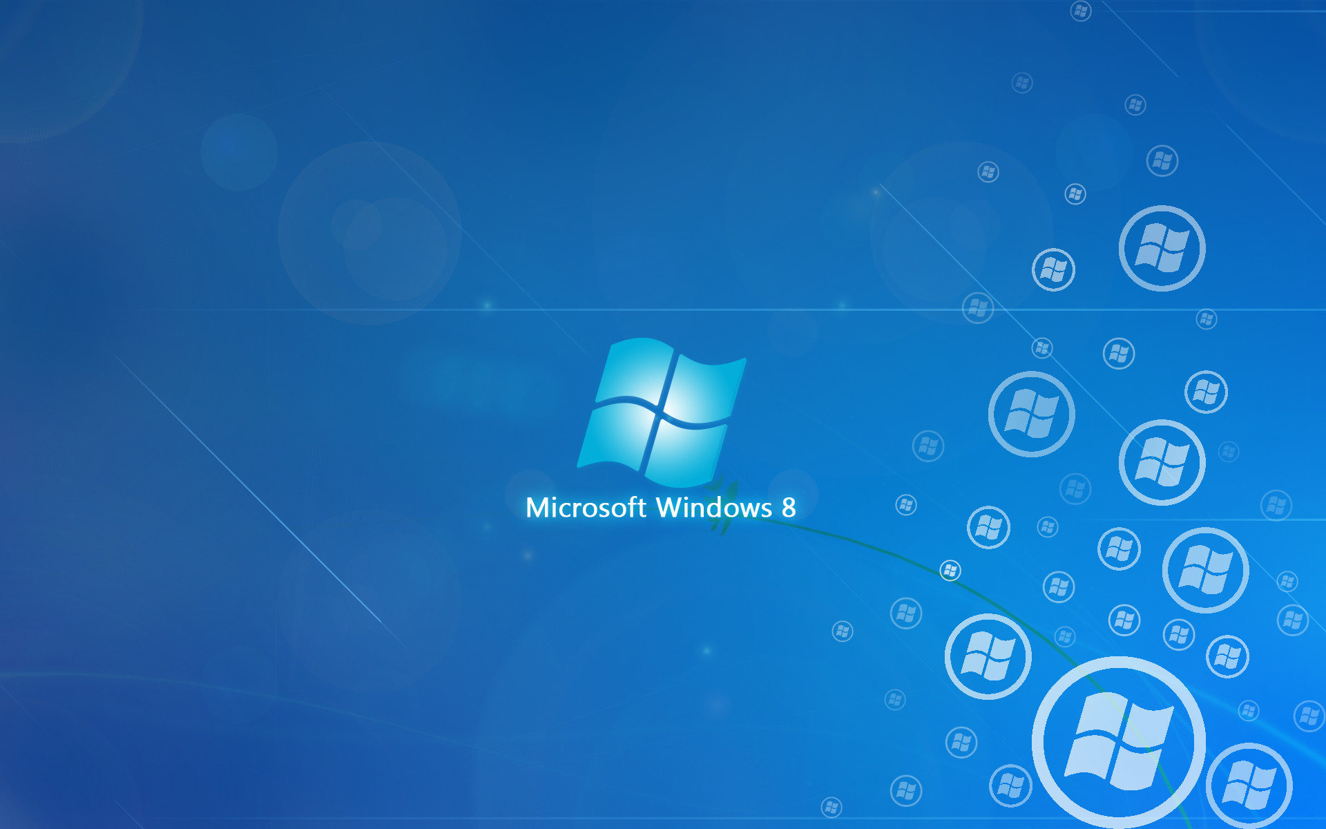 Microsoft Windows 8, Logo Windows, Sfondo blu, Bolle, Full HD, wallpaper per computer
