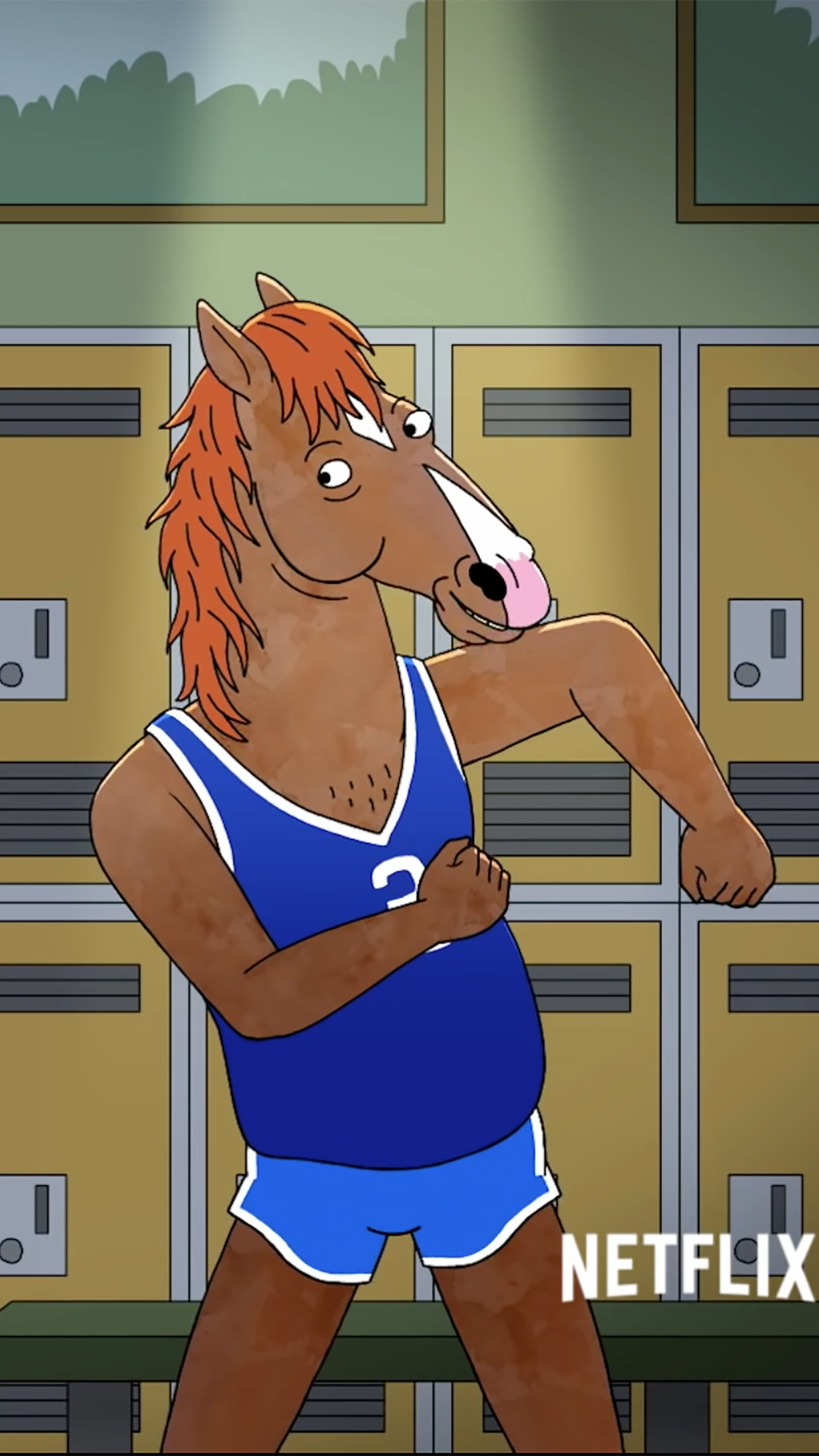BoJack Horseman, Canottiera blu, Spogliatoio, Netflix, sfondo per iPhone e Android