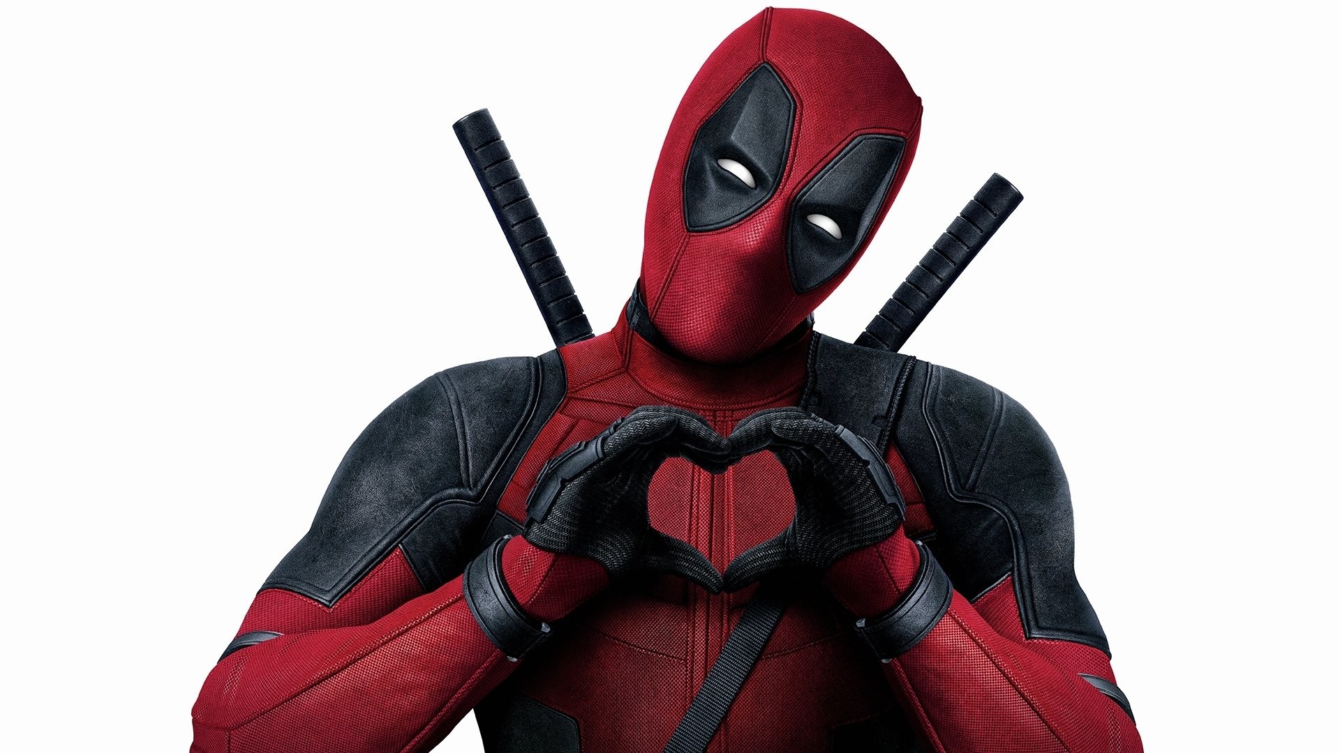Deadpool, Ryan Reynolds, Cuore con le mani, Sfondo bianco, 1920x1080, wallpaper desktop