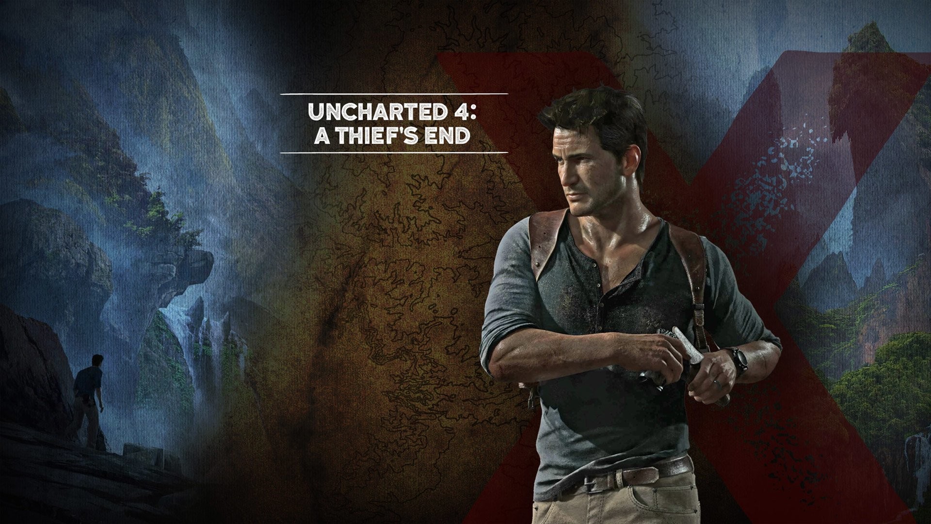 Nathan Drake, Uncharted 4: Fine di un ladro, Pistola, Full HD, sfondo per portatile