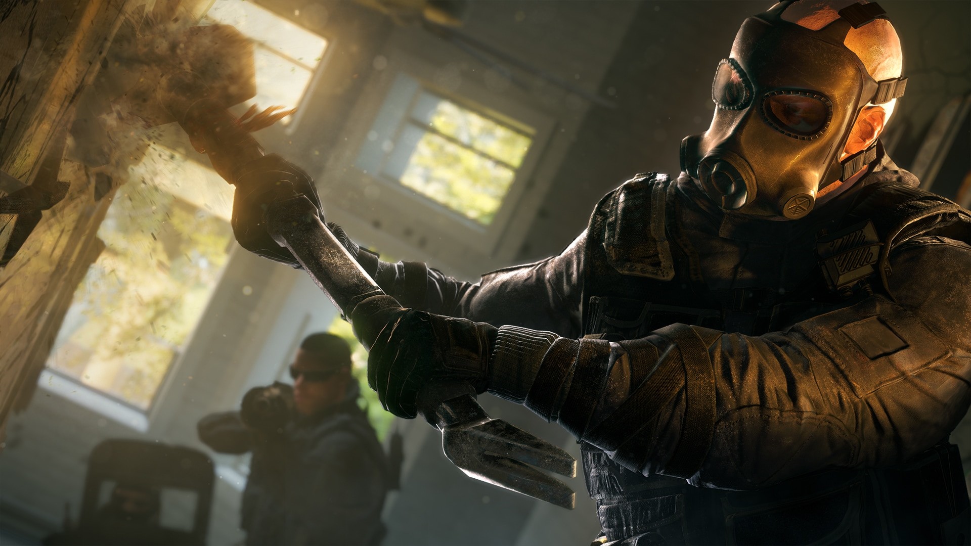 Tom Clancy's Rainbow Six Siege, Sledge, Martello, Maschera antigas, sfondo desktop 1920x1080