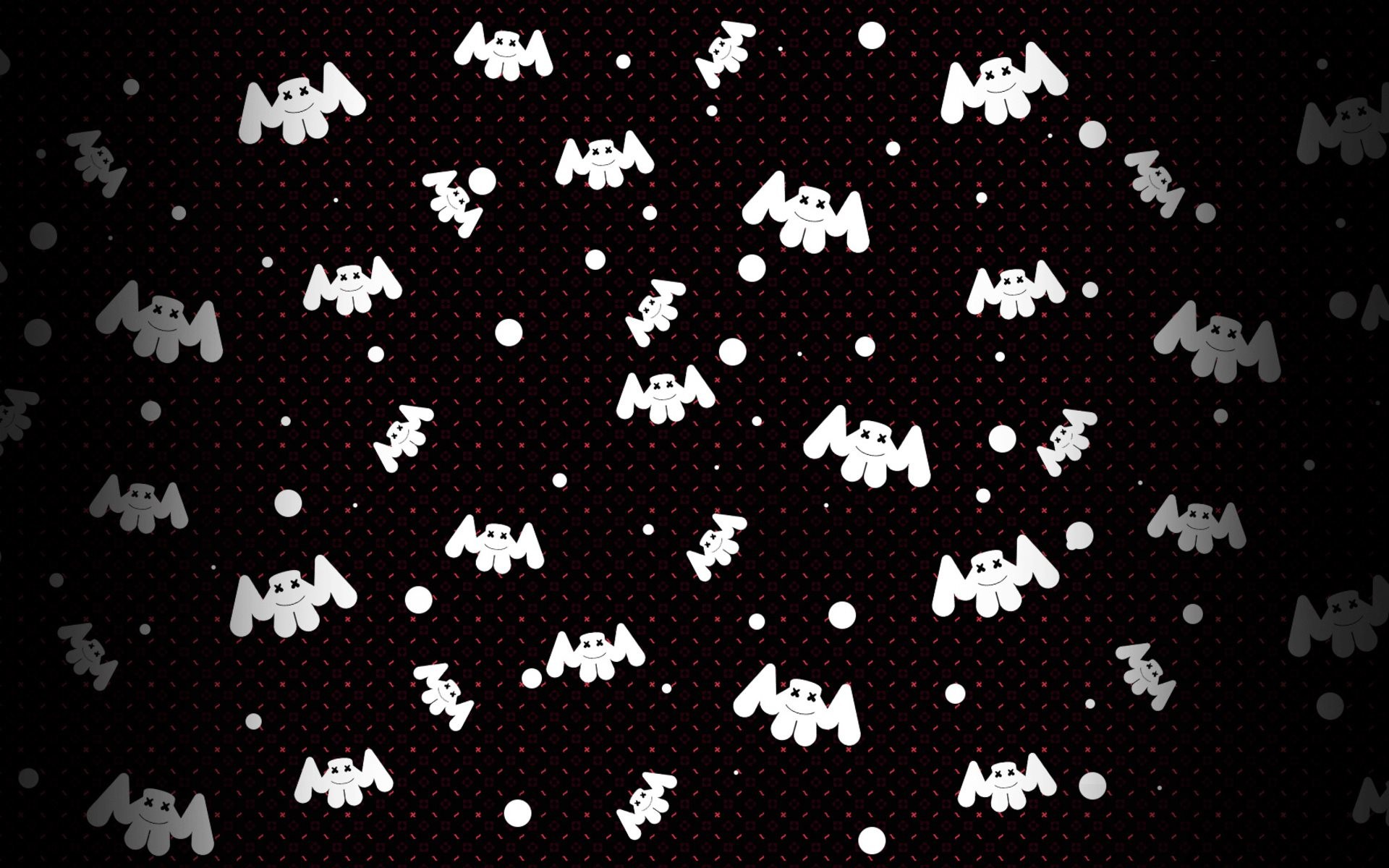 Marshmello, Logo, Motivo, Sfondo nero, 16:10 Full HD, wallpaper widescreen
