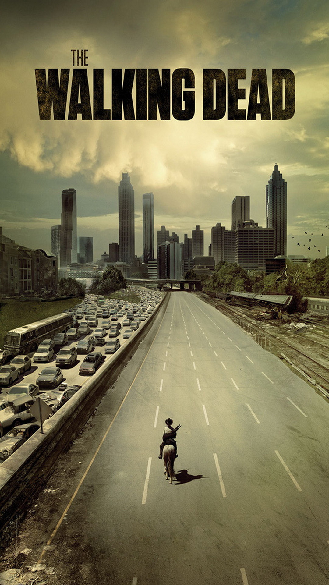 The Walking Dead, Rick Grimes, Atlanta, Autostrada, Poster, Full HD, schermata di blocco del cellulare