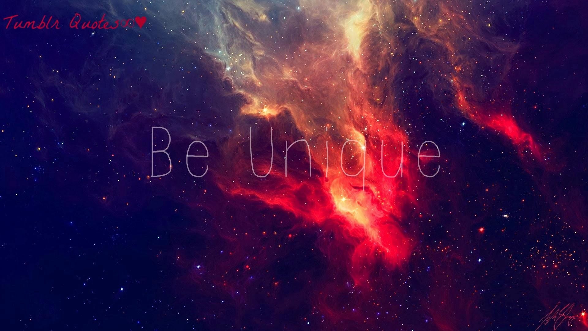 Be Unique, Nebulosa, Citazione, Rosso, Full HD 1080p, sfondo desktop