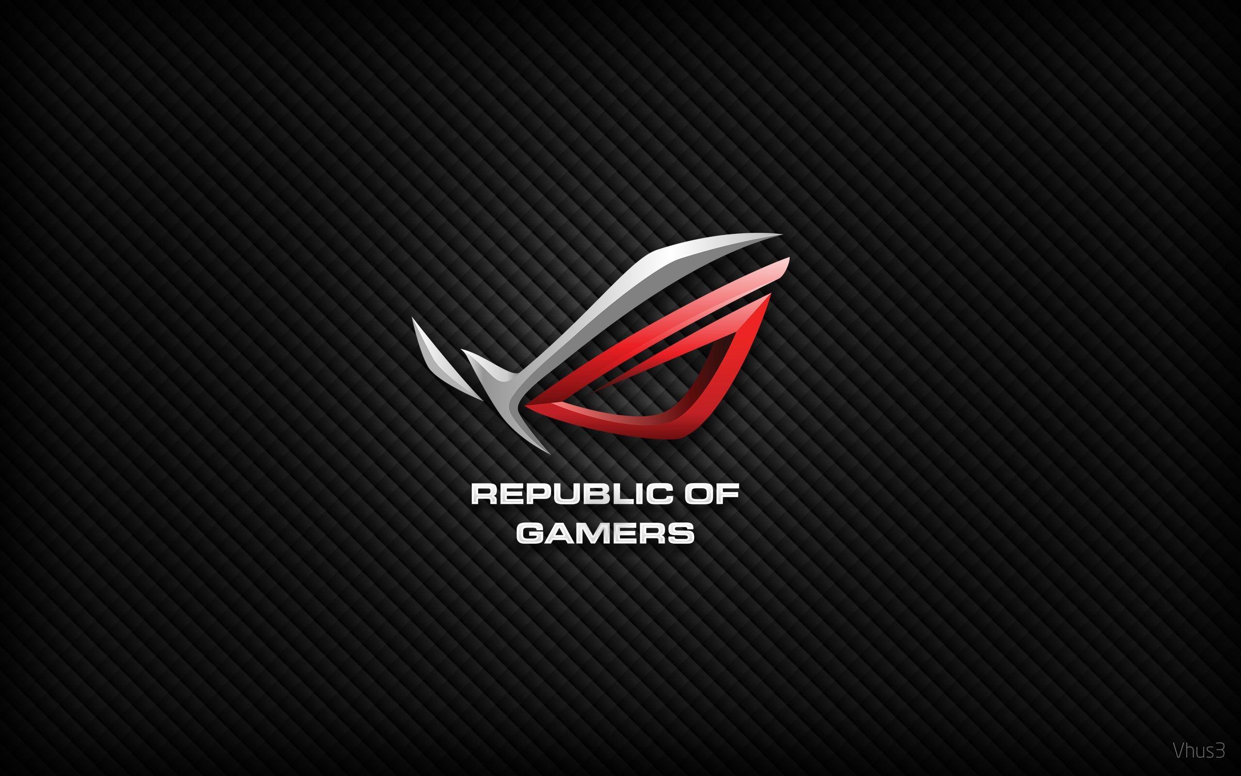 ASUS ROG, Republic of Gamers, Fibra di carbonio, Logo, 2560x1600, immagine di sfondo