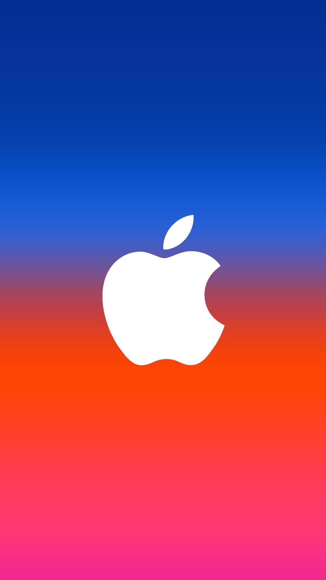 Logo Apple, Apple, Sfumatura, Blu e rosa, Full HD, sfondo verticale per cellulare