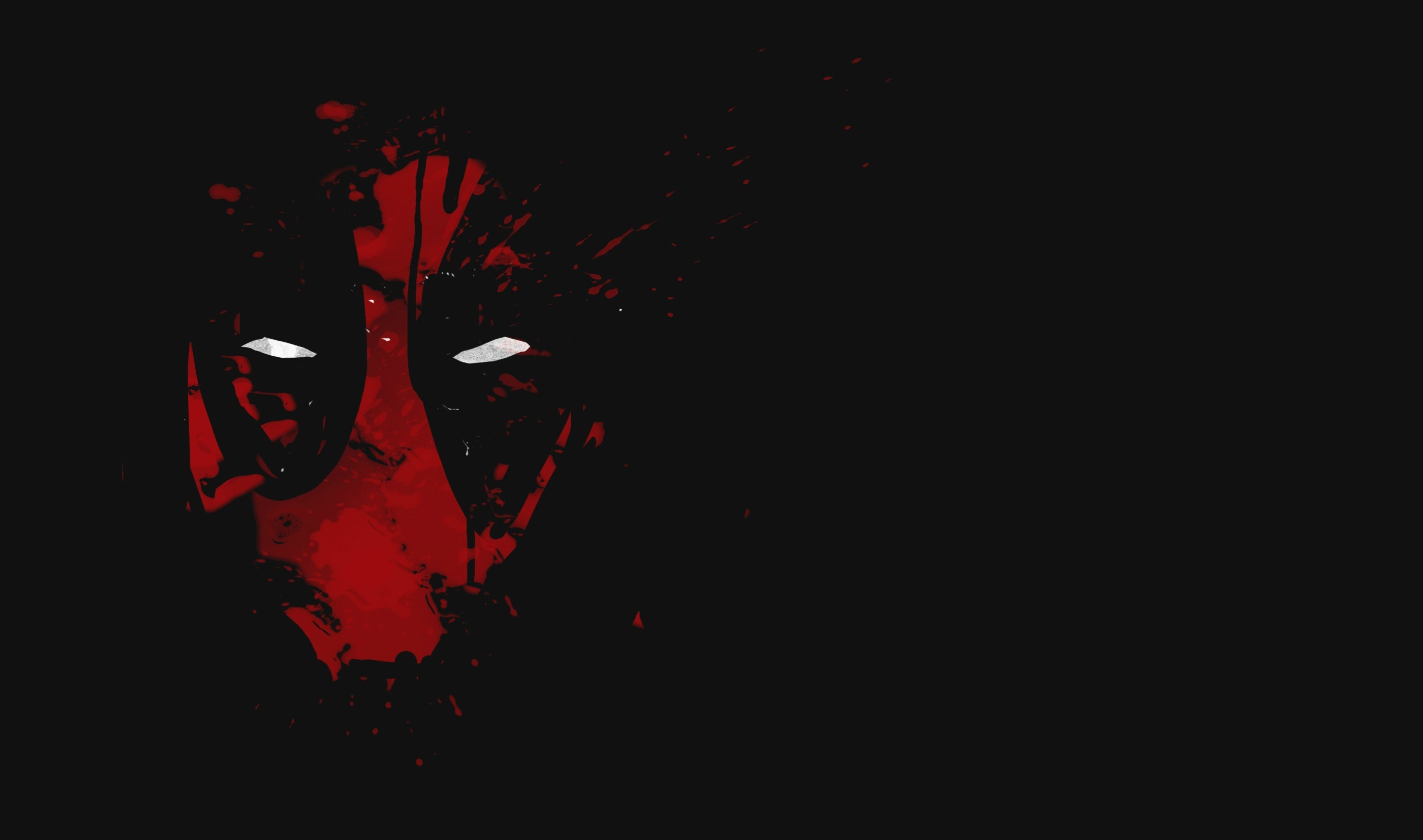 Deadpool, Maschera, Schizzi, Sfondo scuro, 2K, wallpaper per PC