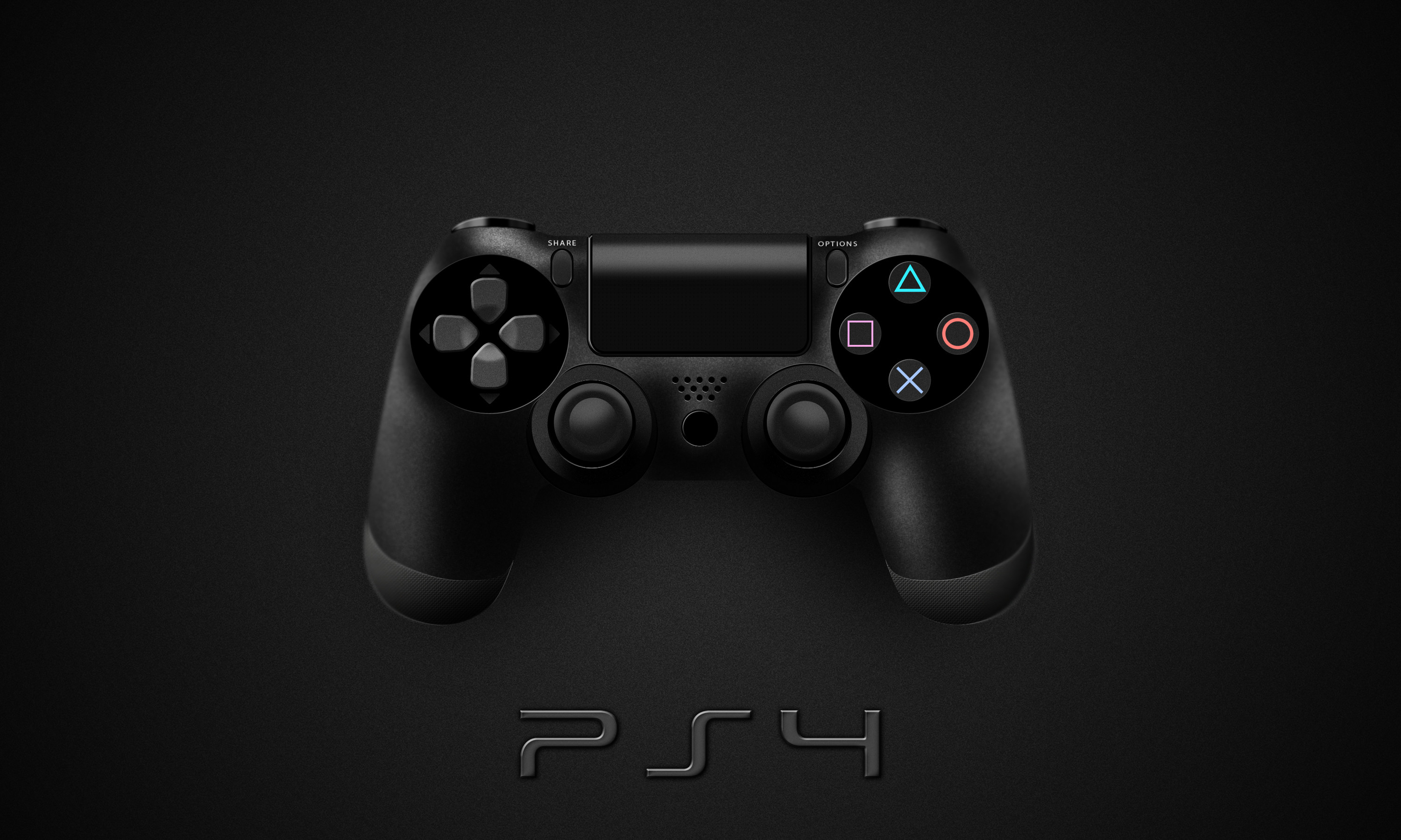 DualShock 4, PlayStation 4, Controller, Sfondo nero, 2K, wallpaper per computer