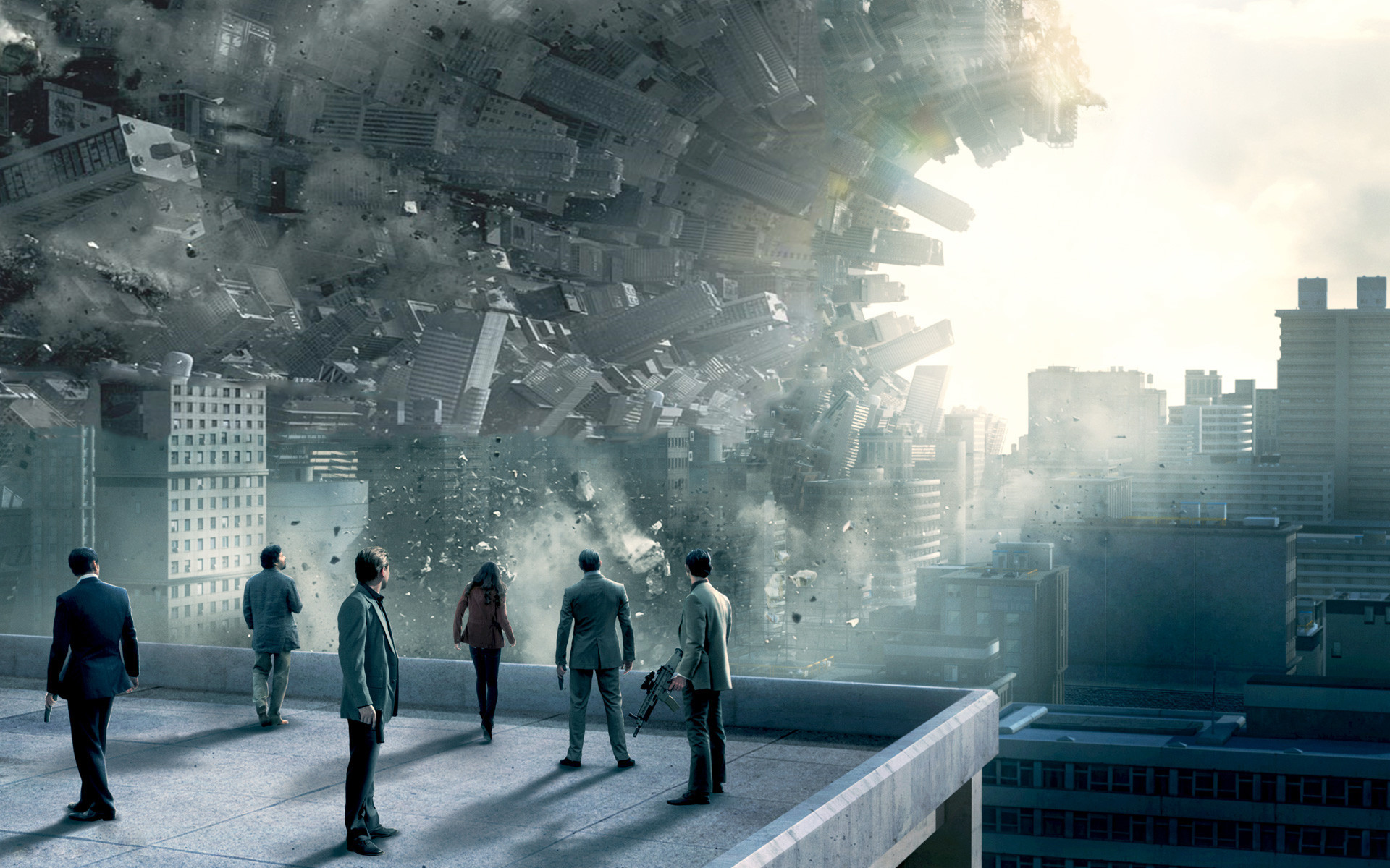 Inception, Città piegata, Tetto, Christopher Nolan, 1920x1200, wallpaper desktop
