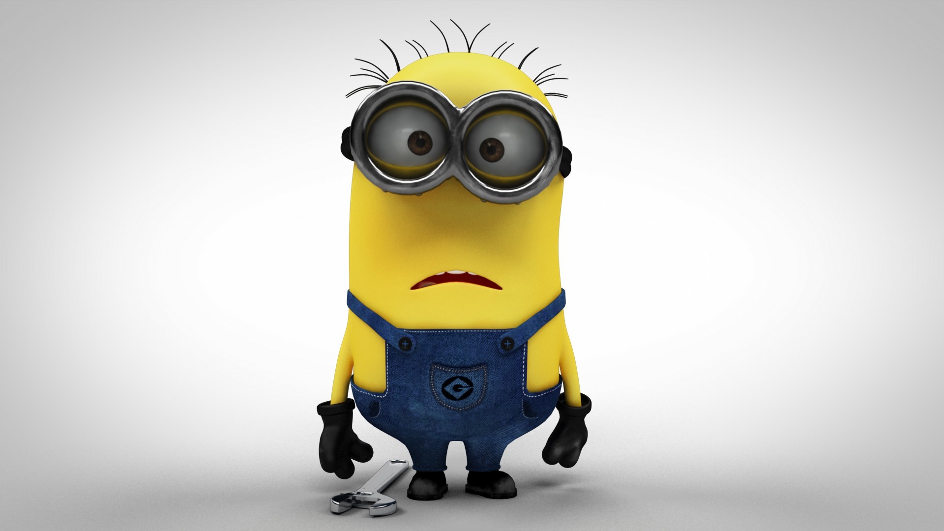 Minions, Sfondo grigio, Tristezza, Full HD, wallpaper desktop