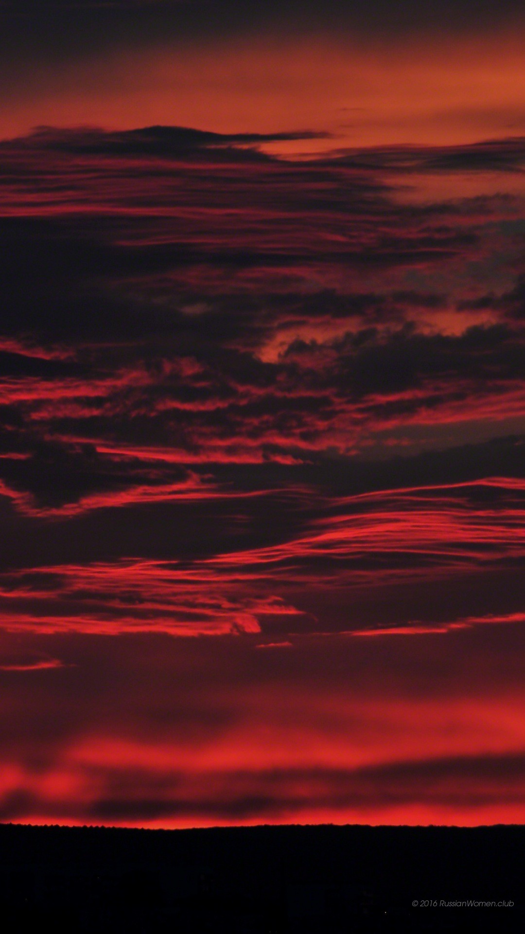 Nuvole, Cielo rosso, Tramonto, sfondo Huawei P9