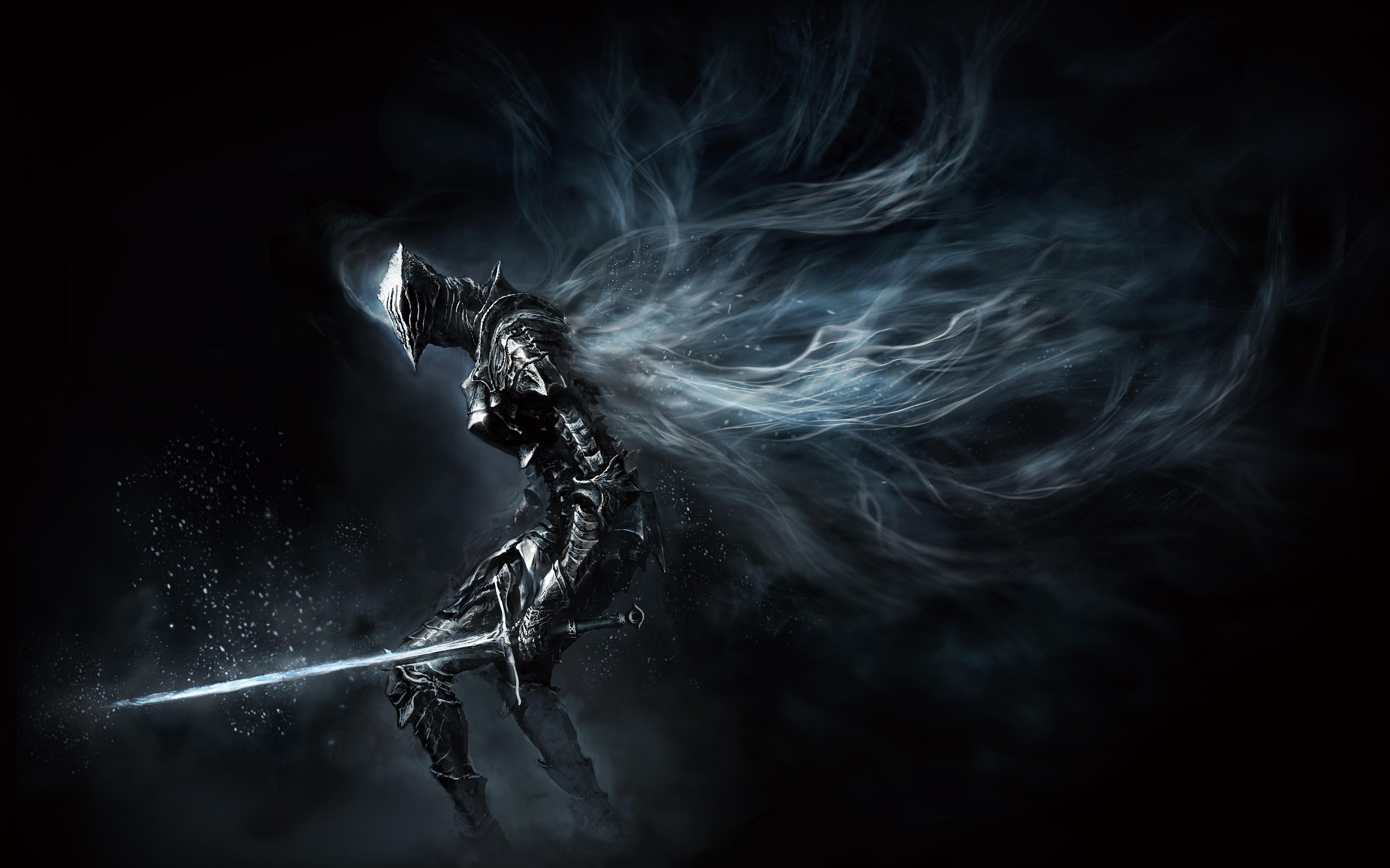 Abyss Watchers, Dark Souls III, Spada, Sfondo nero, 2880x1800, wallpaper desktop