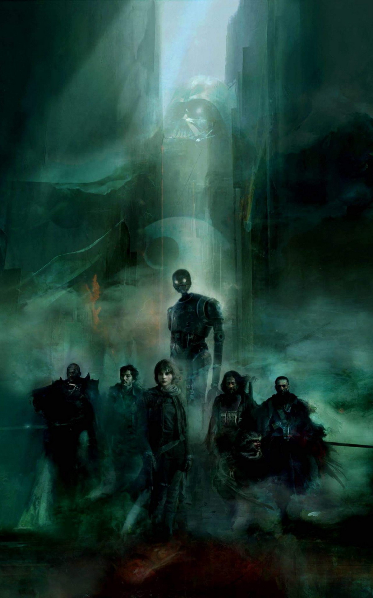 Rogue One: A Star Wars Story, Squadra Rogue One, Arte concettuale, Verde, sfondo schermata Home
