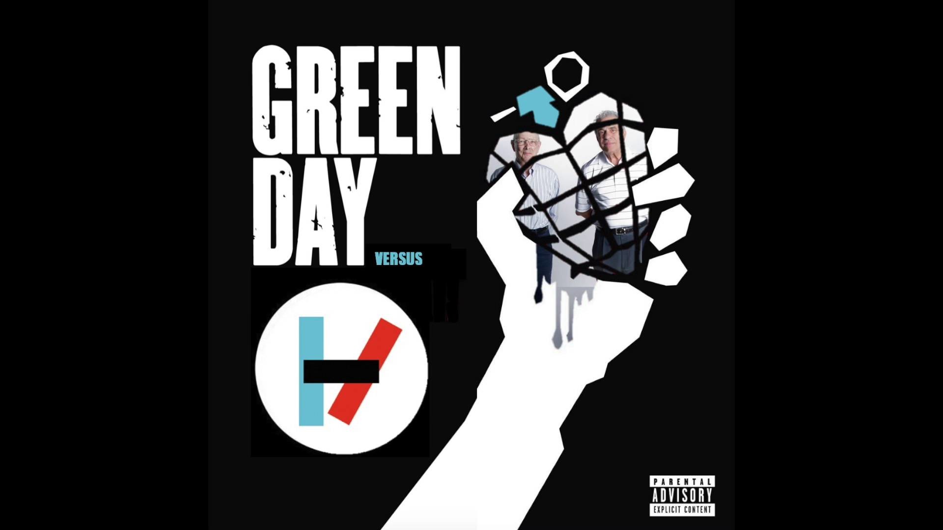 Green Day, Twenty One Pilots, Granata a cuore, Sfondo nero, Full HD, wallpaper desktop