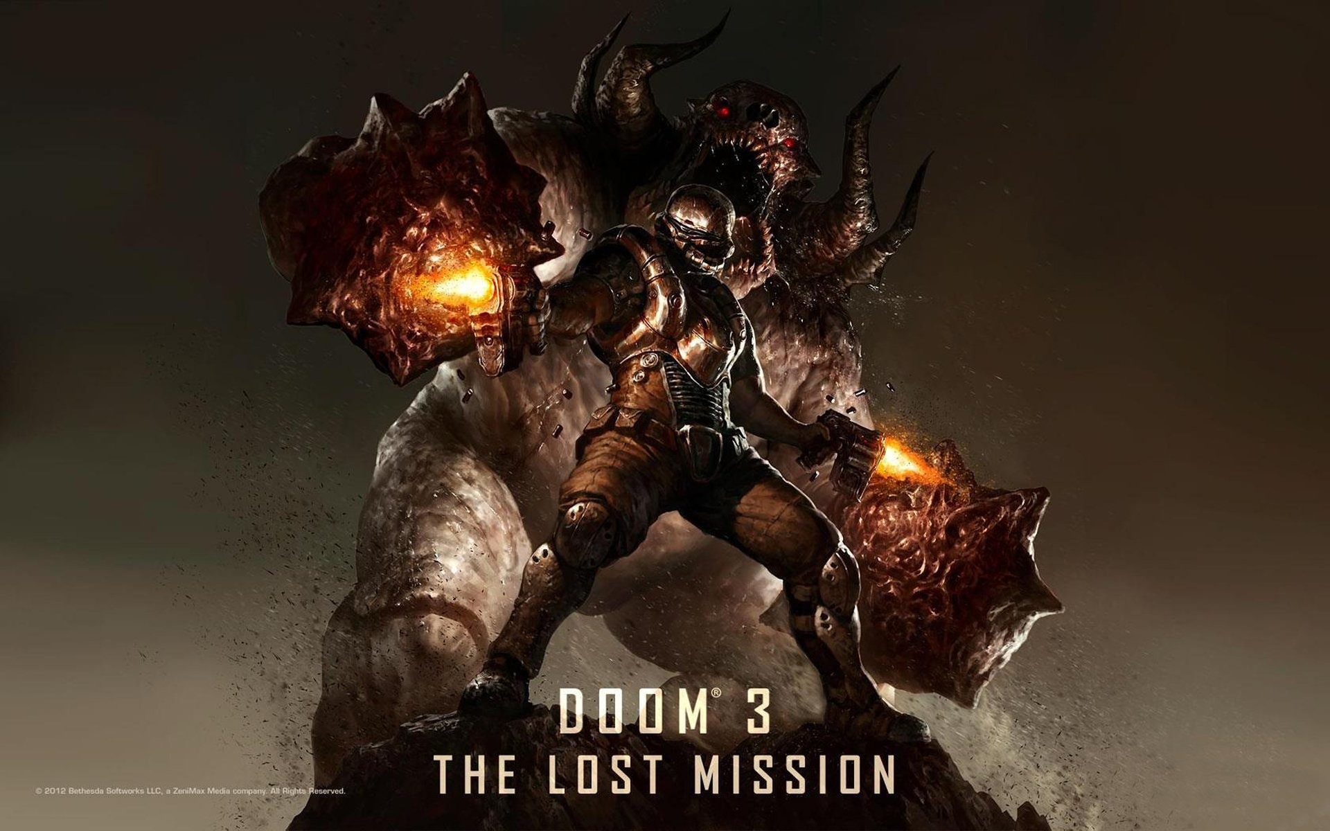 Cyberdemon, Doom 3: The Lost Mission, Doom 3, Demone, 16:10 Full HD, sfondo widescreen
