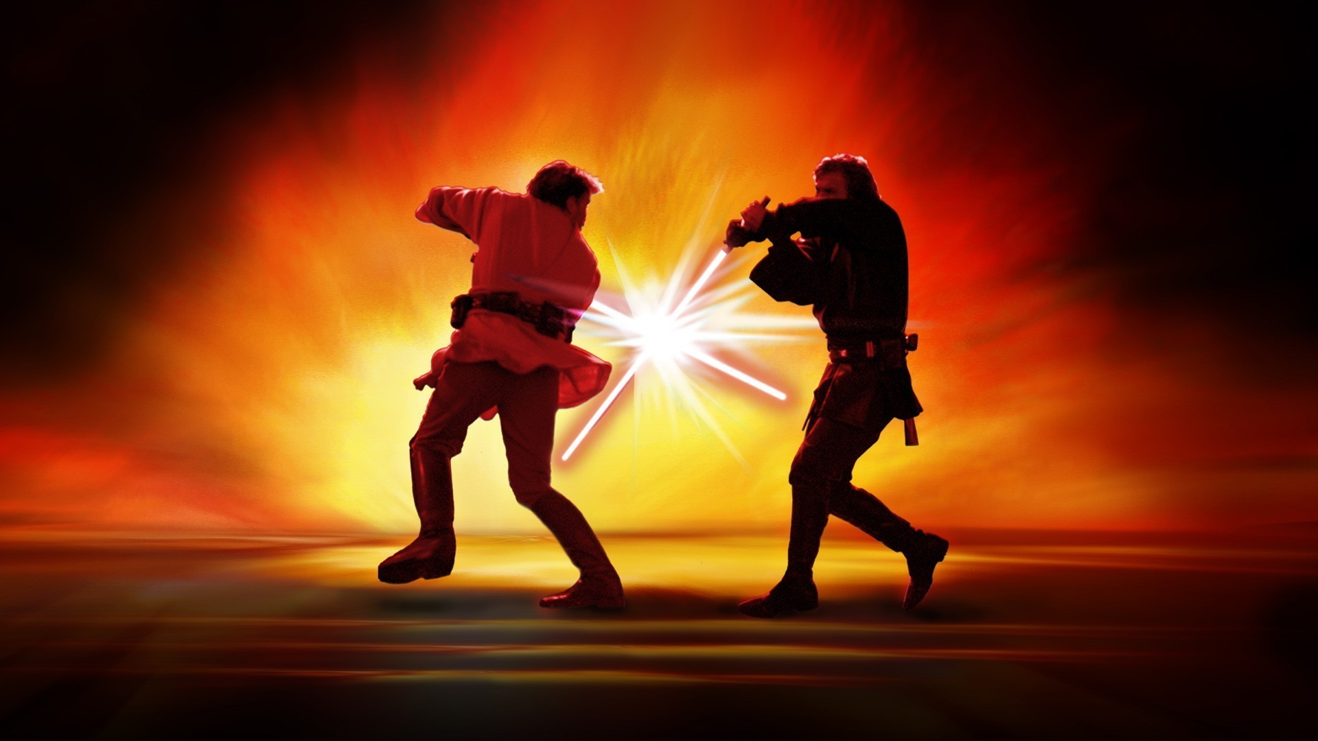 Anakin Skywalker, Obi-Wan Kenobi, Duello su Mustafar, La vendetta dei Sith, Lava, sfondo 1080p