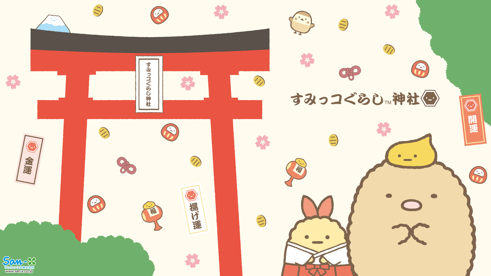Sumikko Gurashi, San-X, Torii, Santuario, Full HD 1080p, sfondo desktop
