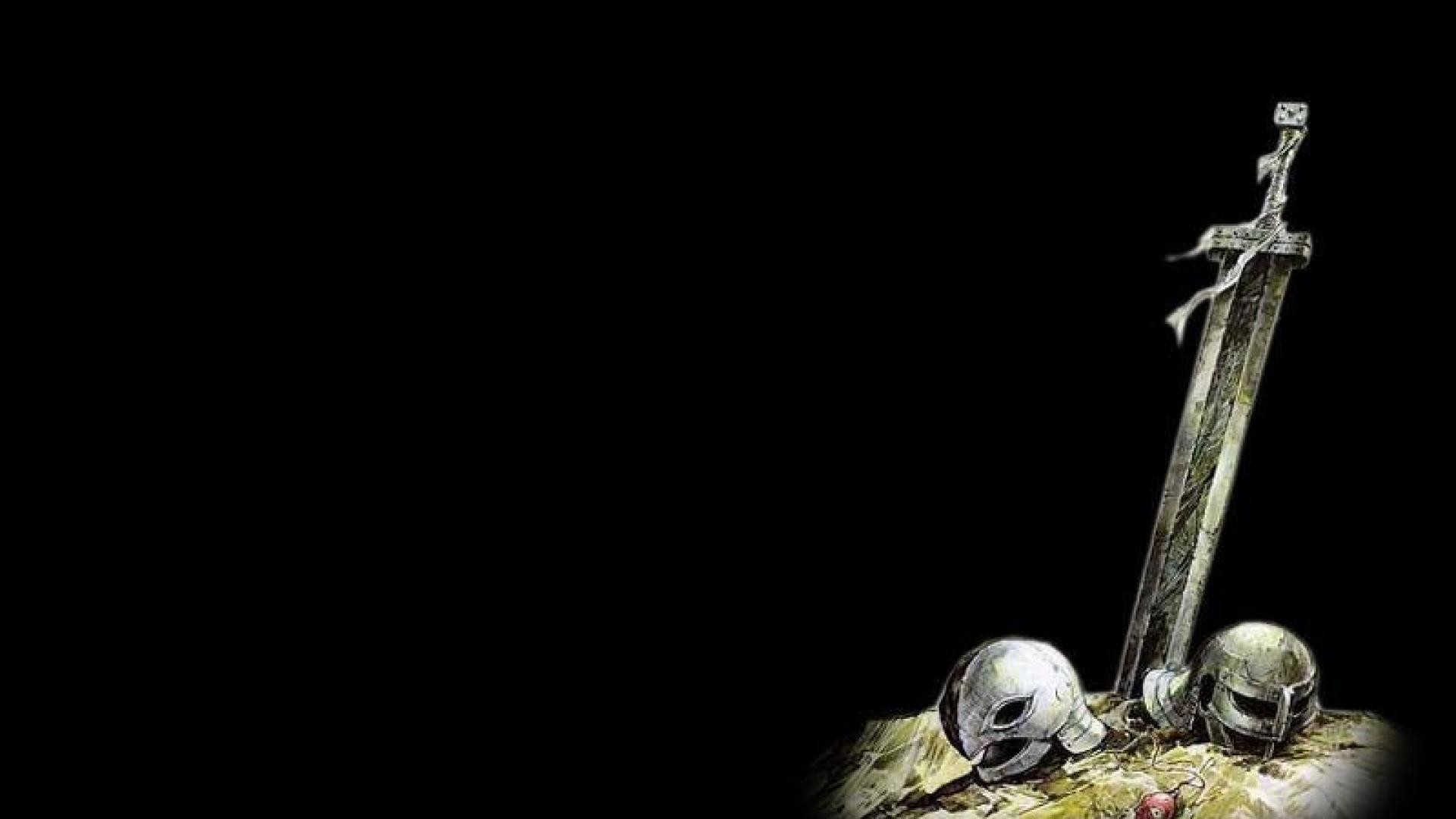 Ammazzadraghi, Berserk, Elmi, Tomba, Sfondo nero, Full HD, wallpaper per computer
