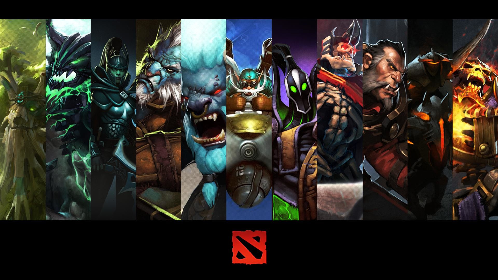 Dota 2, Eroi, Pannelli, Tusk, Logo, 1920x1080, sfondo per PC