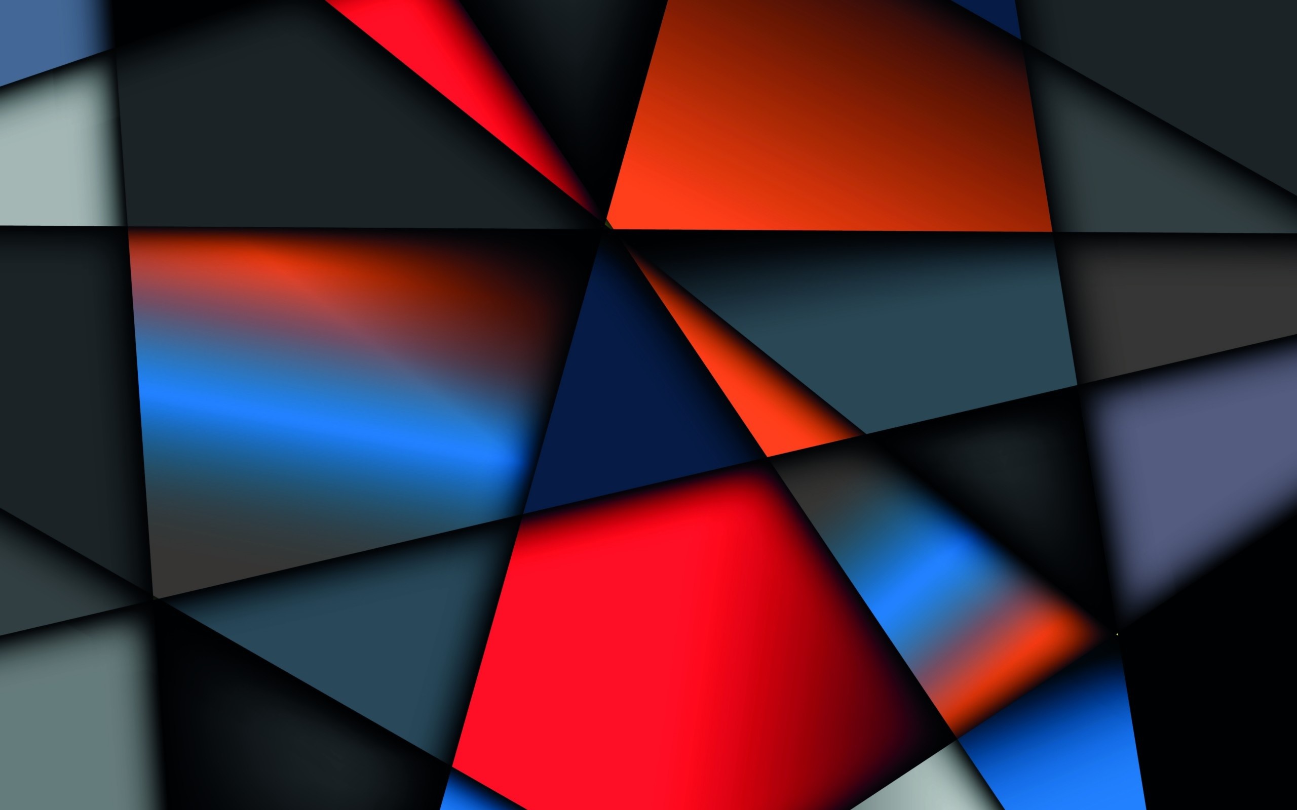 Astratto, Forme geometriche, Rosso e blu, sfondo per Android