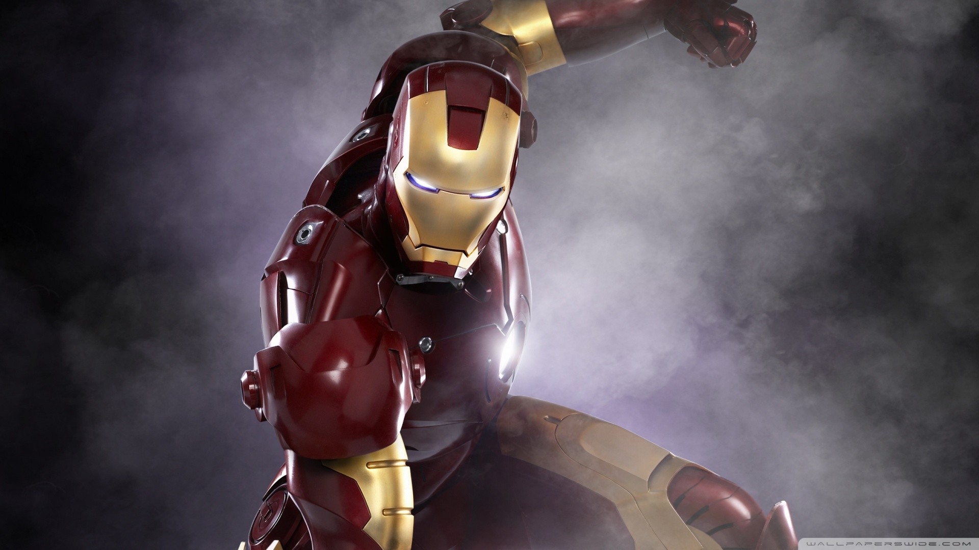 Iron Man, Armatura, Fumo, Marvel, Full HD 1080p, sfondo desktop