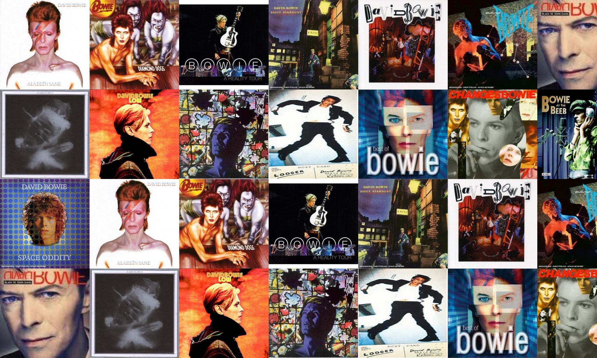David Bowie, Copertine album, Collage, Discografia, Full HD, wallpaper per portatile