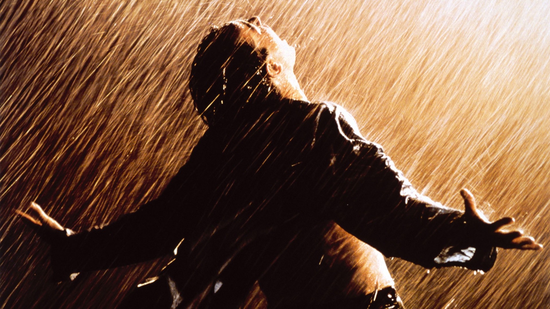Le ali della libertà, Andy Dufresne, Tim Robbins, Pioggia, Braccia aperte, sfondo Full HD per portatile