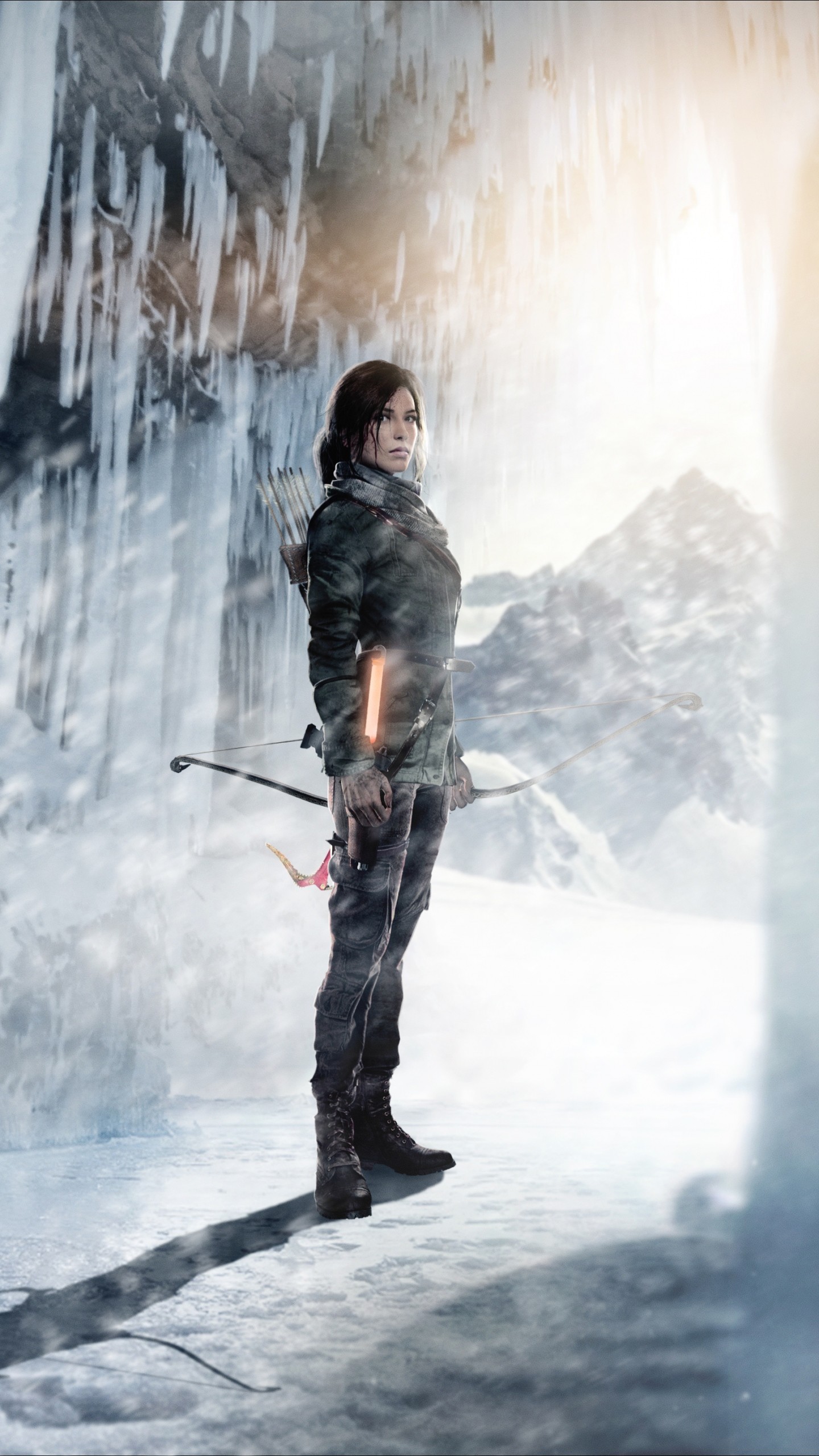 Lara Croft, Rise of the Tomb Raider, Ghiaccio, Neve, sfondo per iPhone e Android