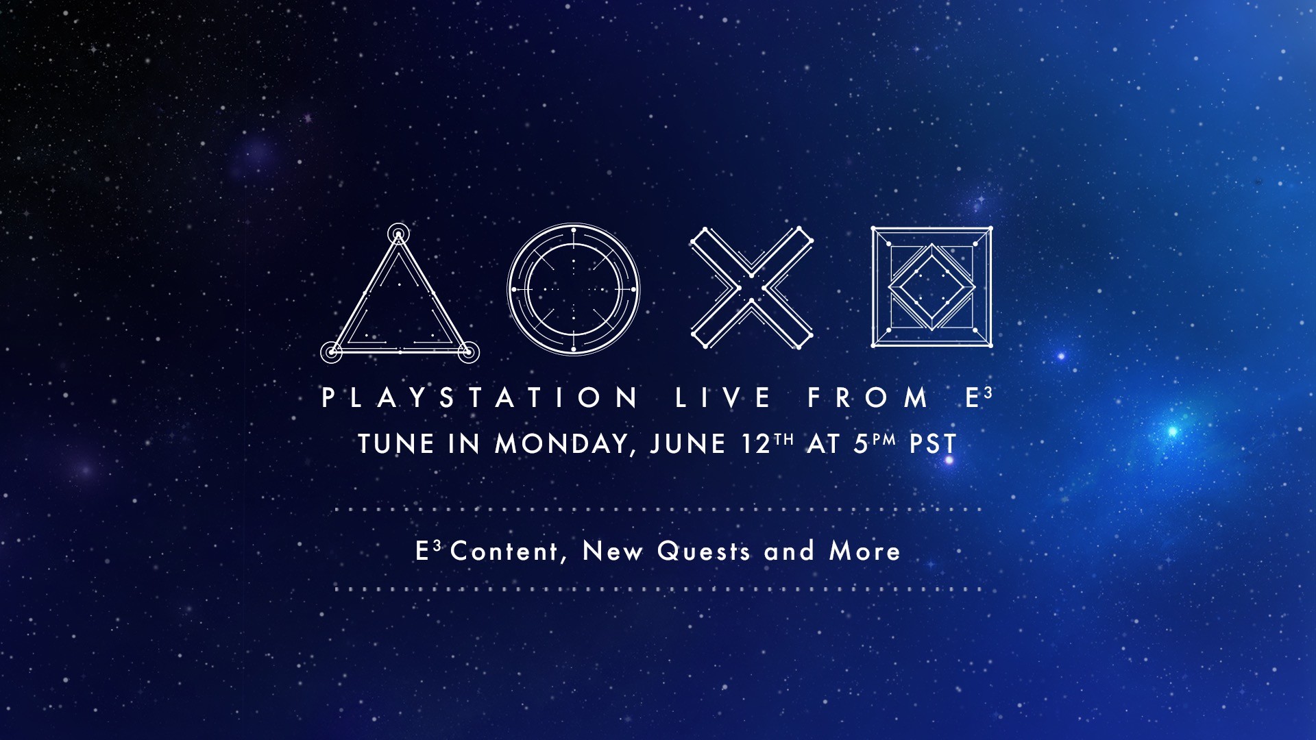 PlayStation, Simboli PlayStation, E3, Stelle, Full HD, sfondo desktop
