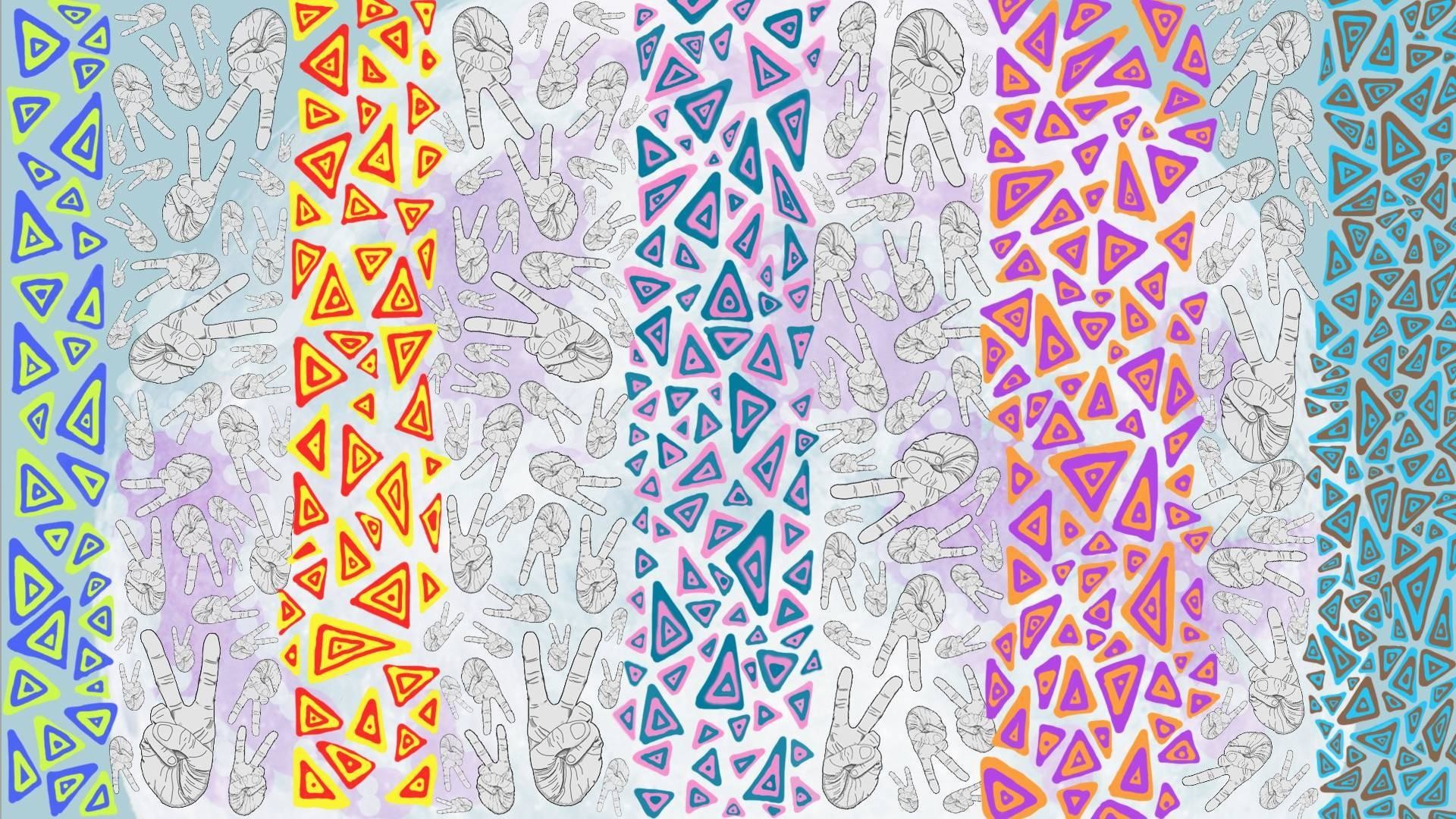Motivo, Triangoli, Colori pastello, Full HD, sfondo per il tuo desktop