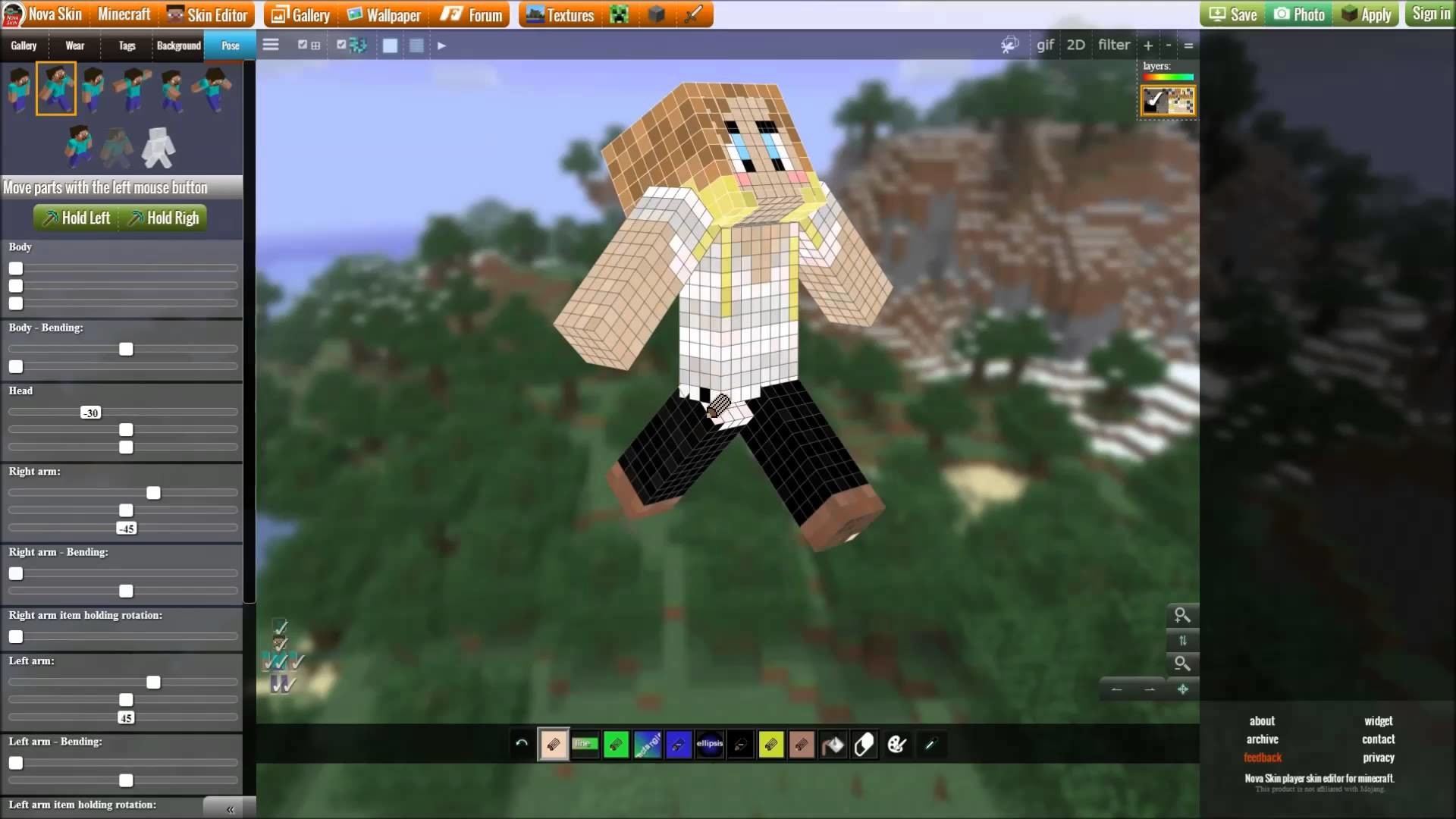 Nova Skin, Minecraft, Editor skin, Skin, Schermata, Full HD, sfondo per PC