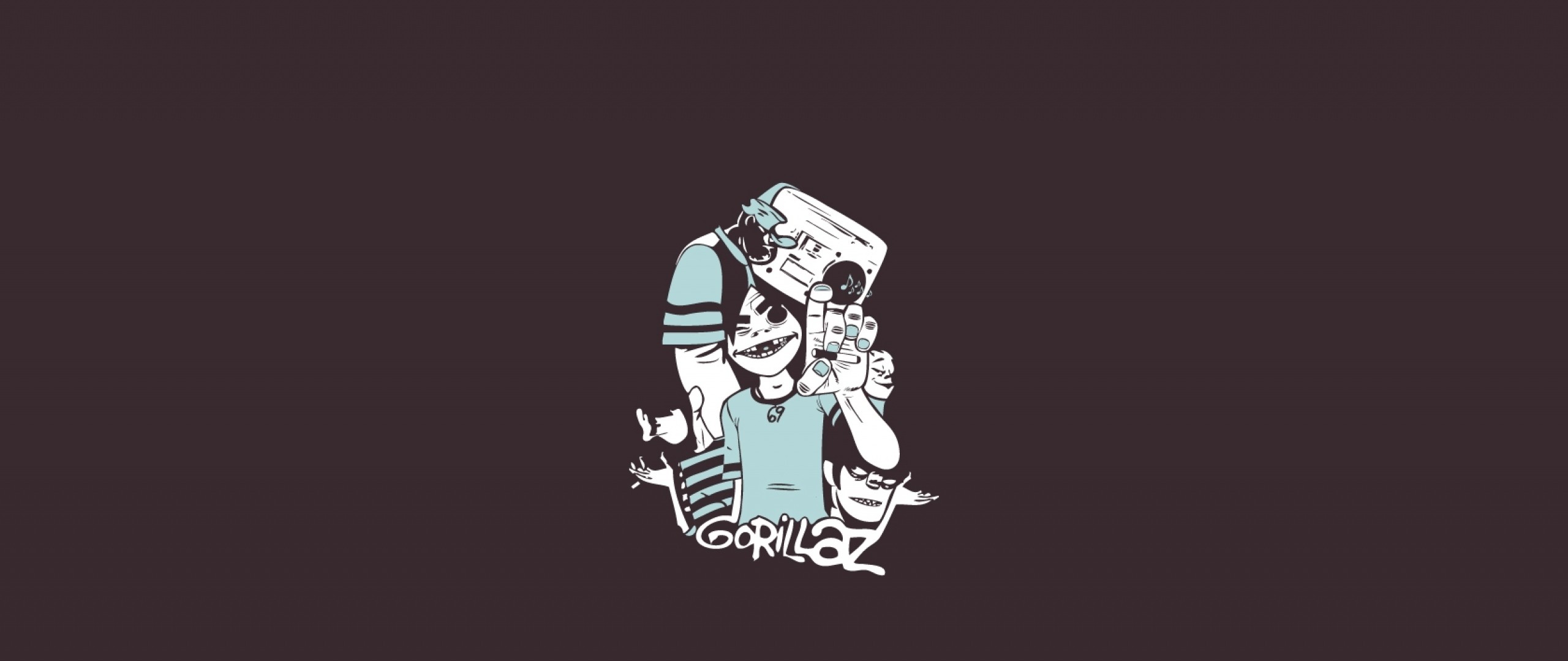 Gorillaz, 2-D, Logo, Stereo, 21:9 1080p, sfondo per monitor ultrawide