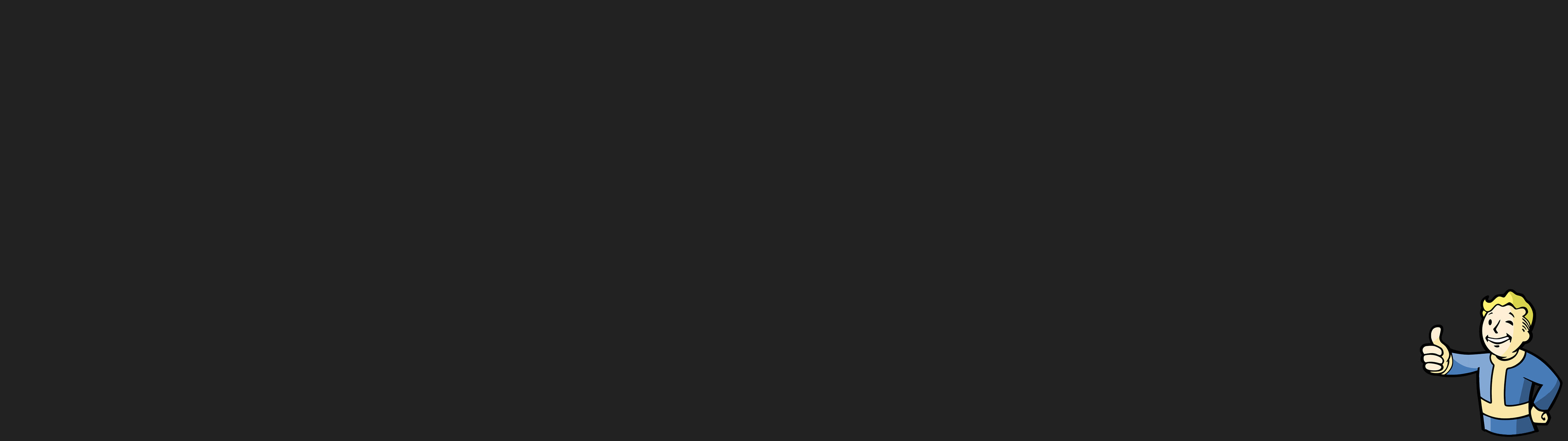 Vault Boy, Fallout, Minimalista, Sfondo nero, 3840x1080, wallpaper desktop