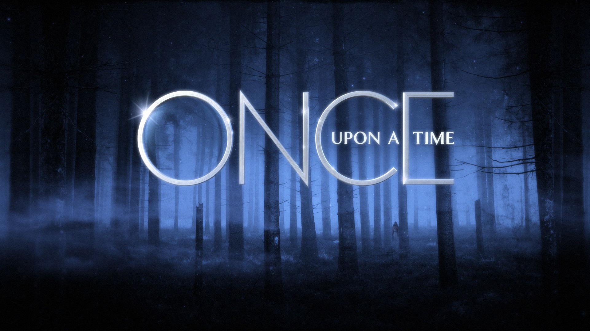 C'era una volta, Once Upon a Time, Logo, Foresta, Blu, Full HD, sfondo per portatile